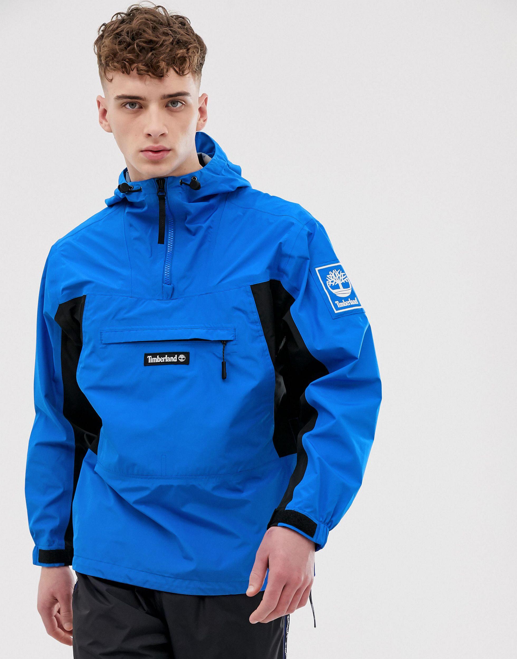Timberland Waterproof Pullover With Front Pocket in Blue for Men | Lyst UK