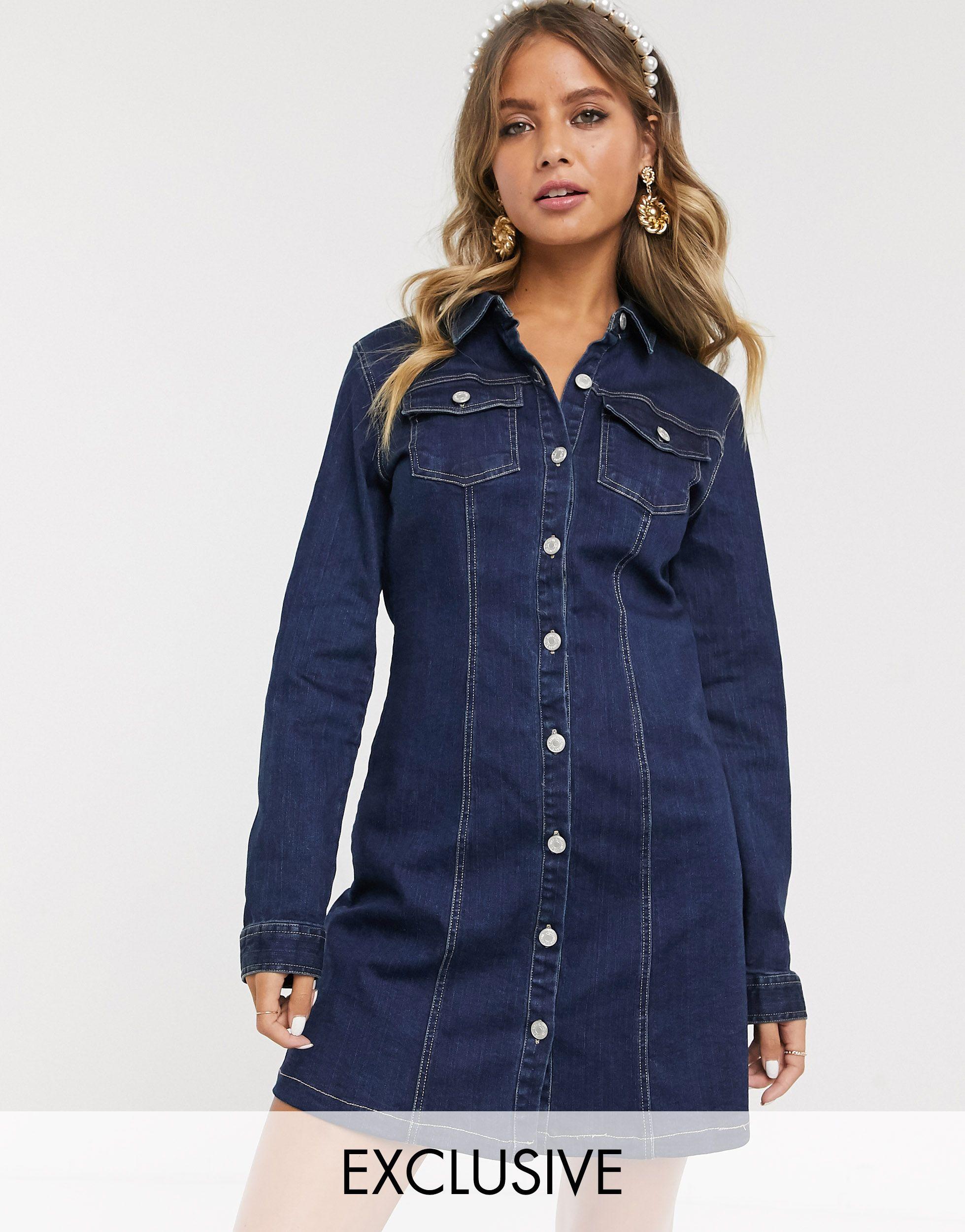 denim dress western
