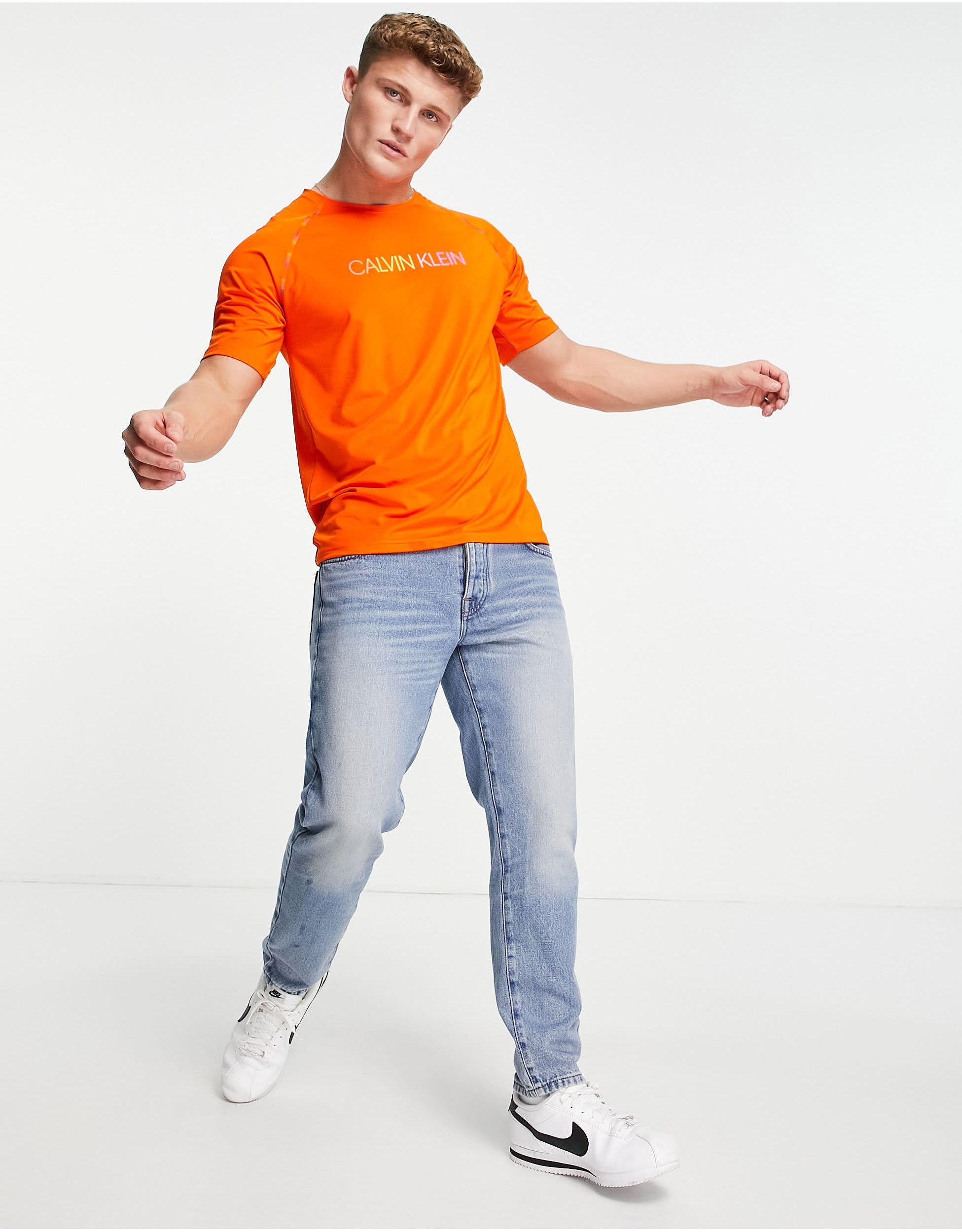 Performance Orange Logo in for And T-shirt Seams Klein Capsule Rainbow Calvin Pride | Arm Lyst Men