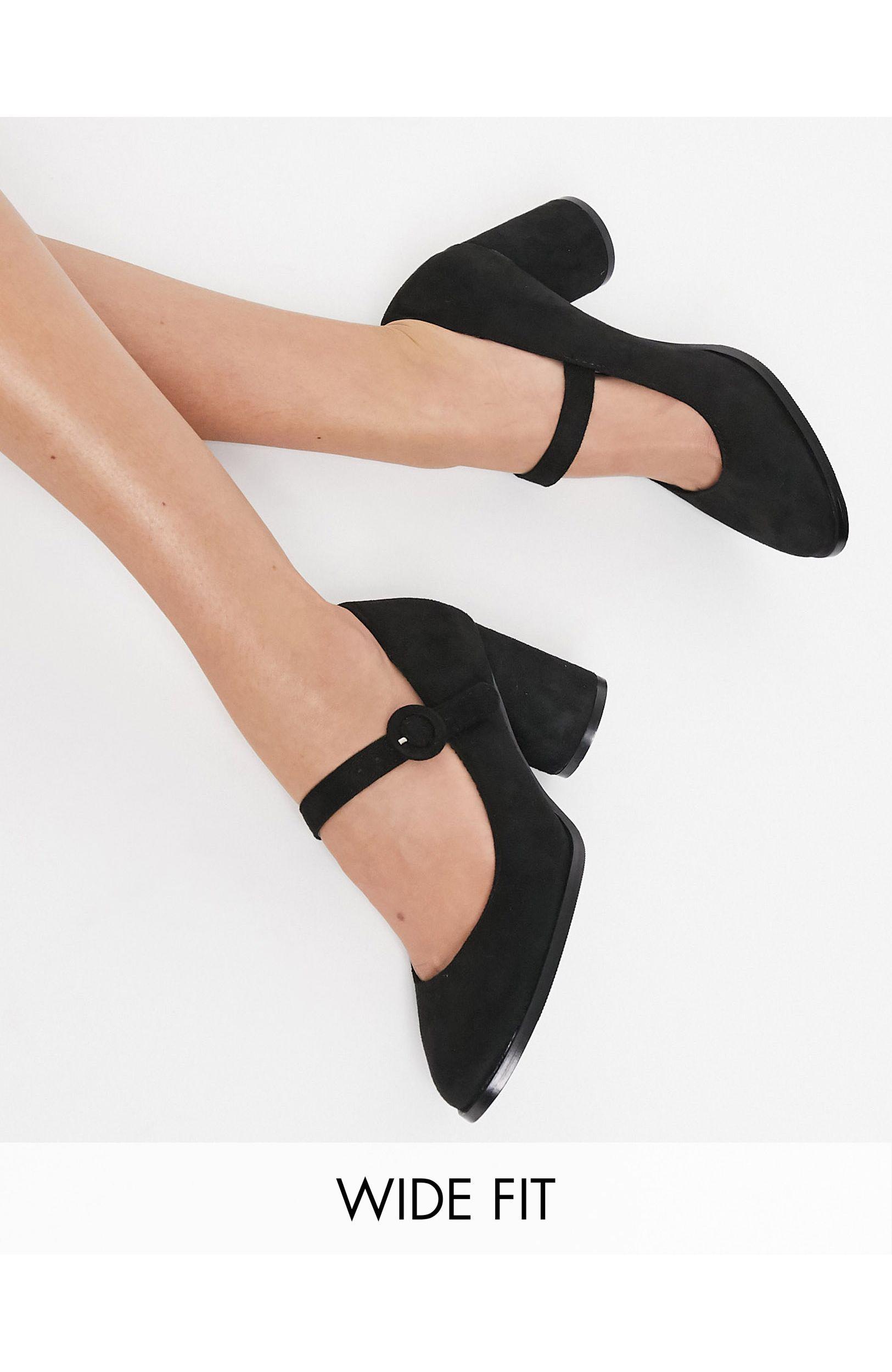 Jennifer - Scarpa Mary Jane pianta larga con tacco nera di Simply Be in  Nero | Lyst