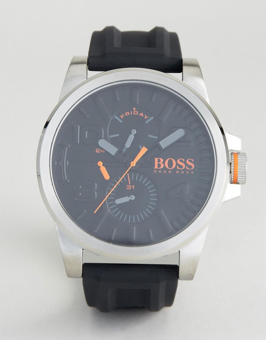 smerte kalligrafi venstre BOSS Orange By Hugo Boss Detroit Sport Rubber Watch In Black 1550006 for  Men - Lyst