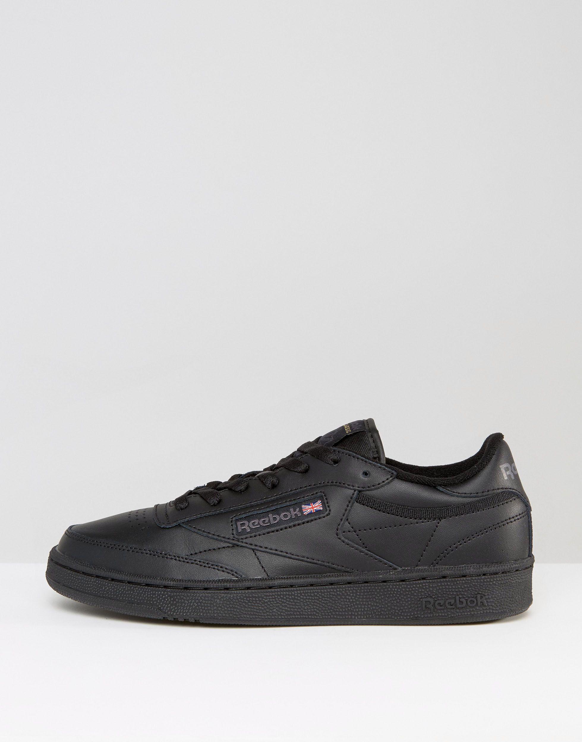 Reebok Leather Club C 85 Trainers in Black for Men - Lyst