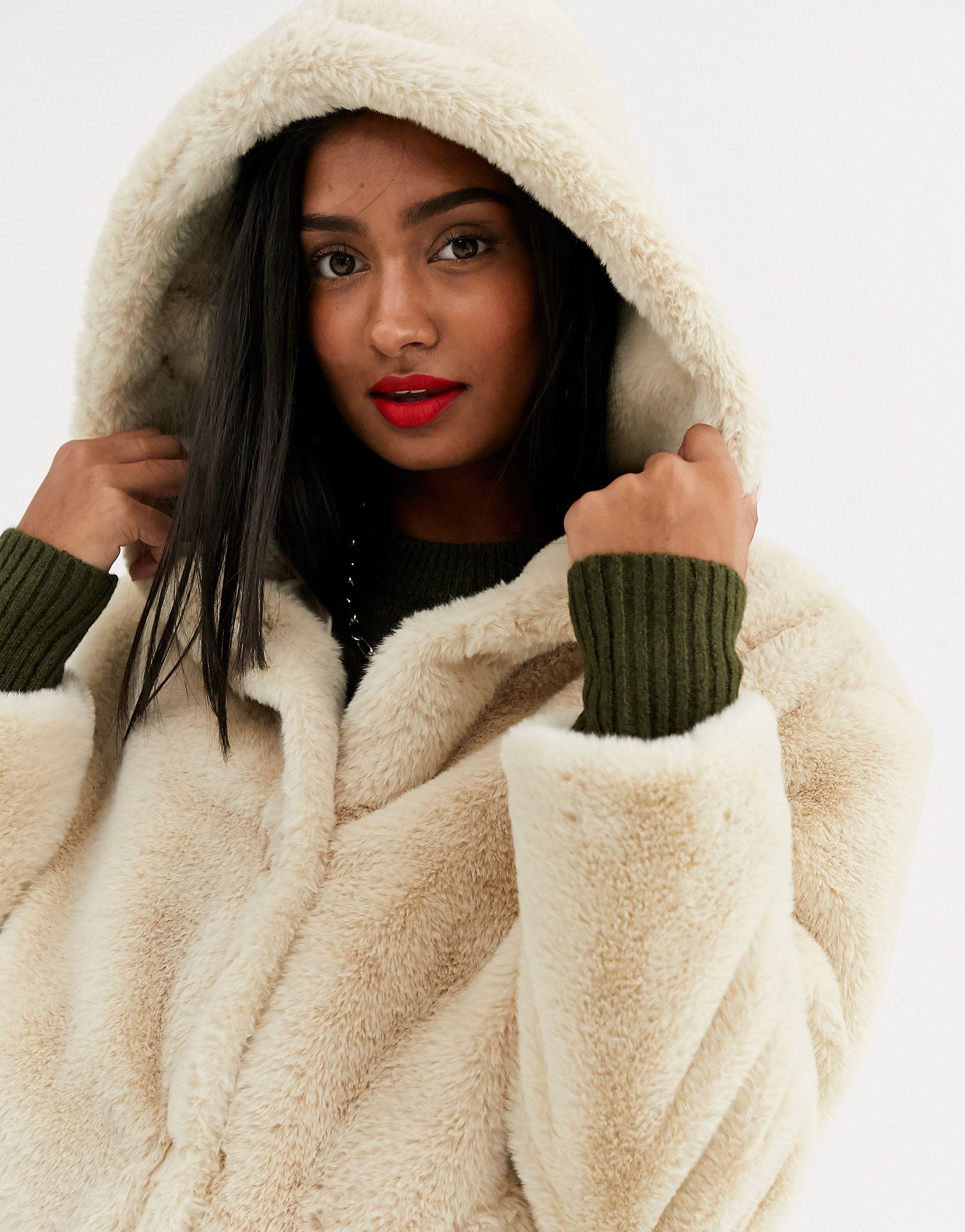 stradivarius fur coat