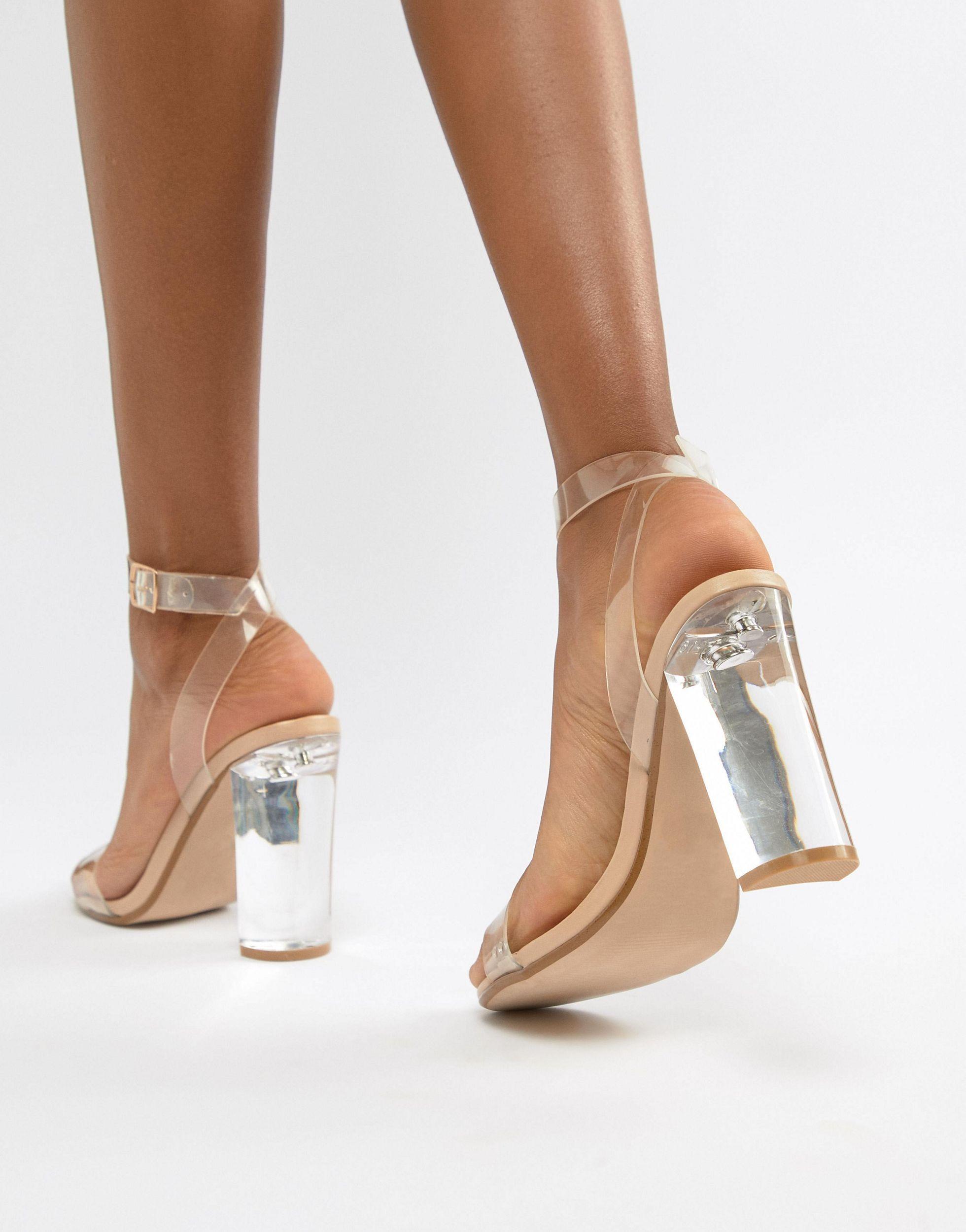Camille - Chaussures à talon transparent en Plexiglas Steve Madden en  coloris Neutre | Lyst