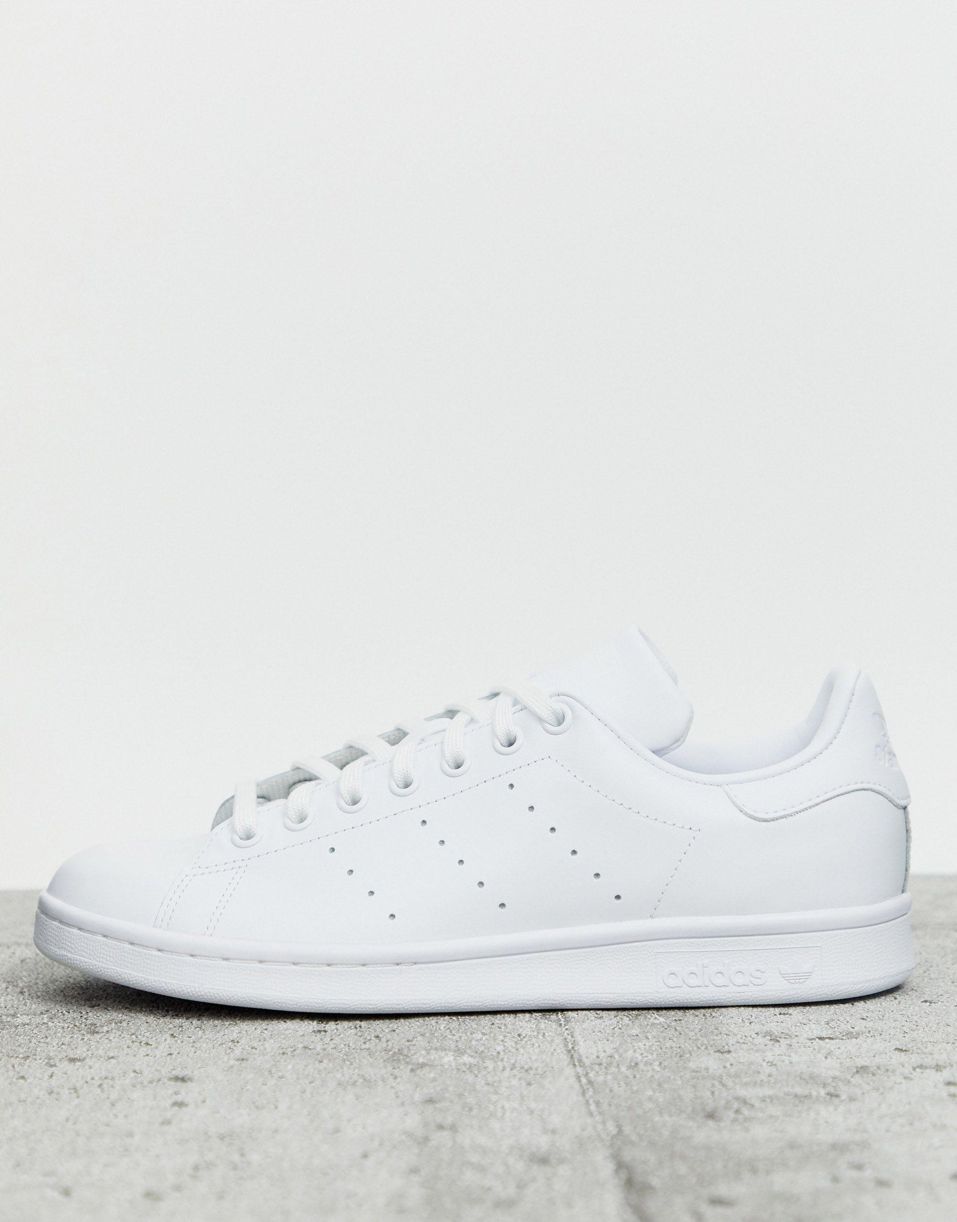 all white stan smith sneakers