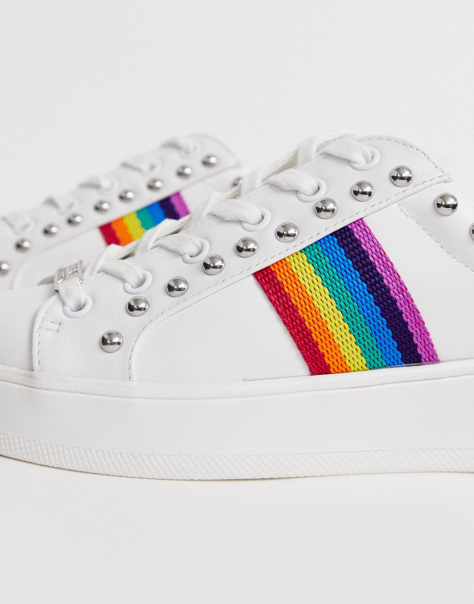 steve madden rainbow trainers