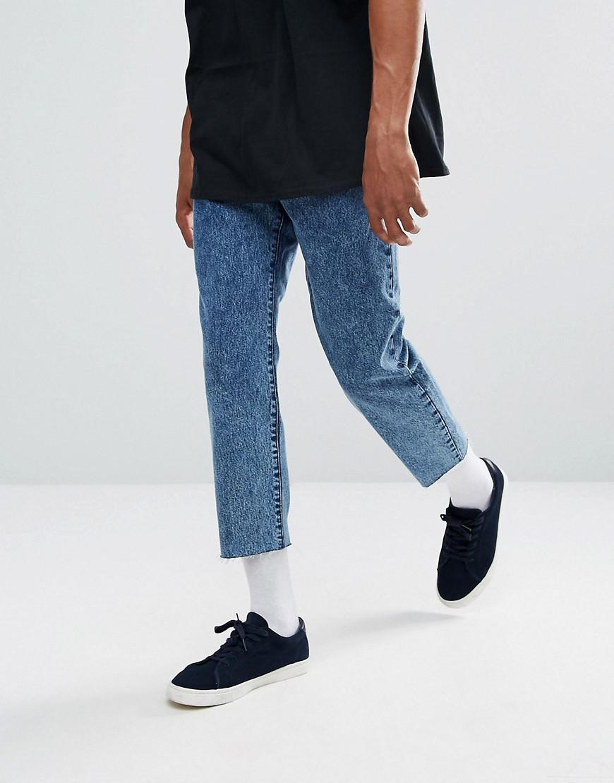 mens jeans raw hem