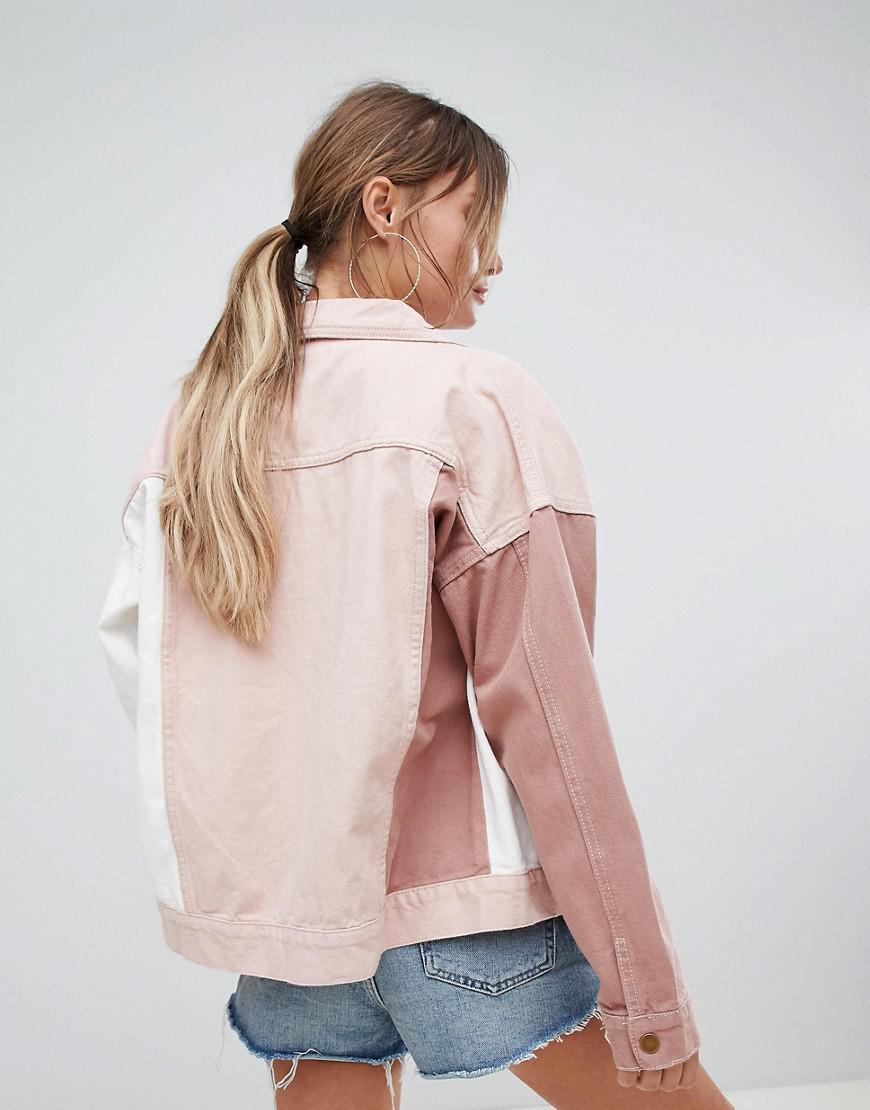 coloured denim jacket