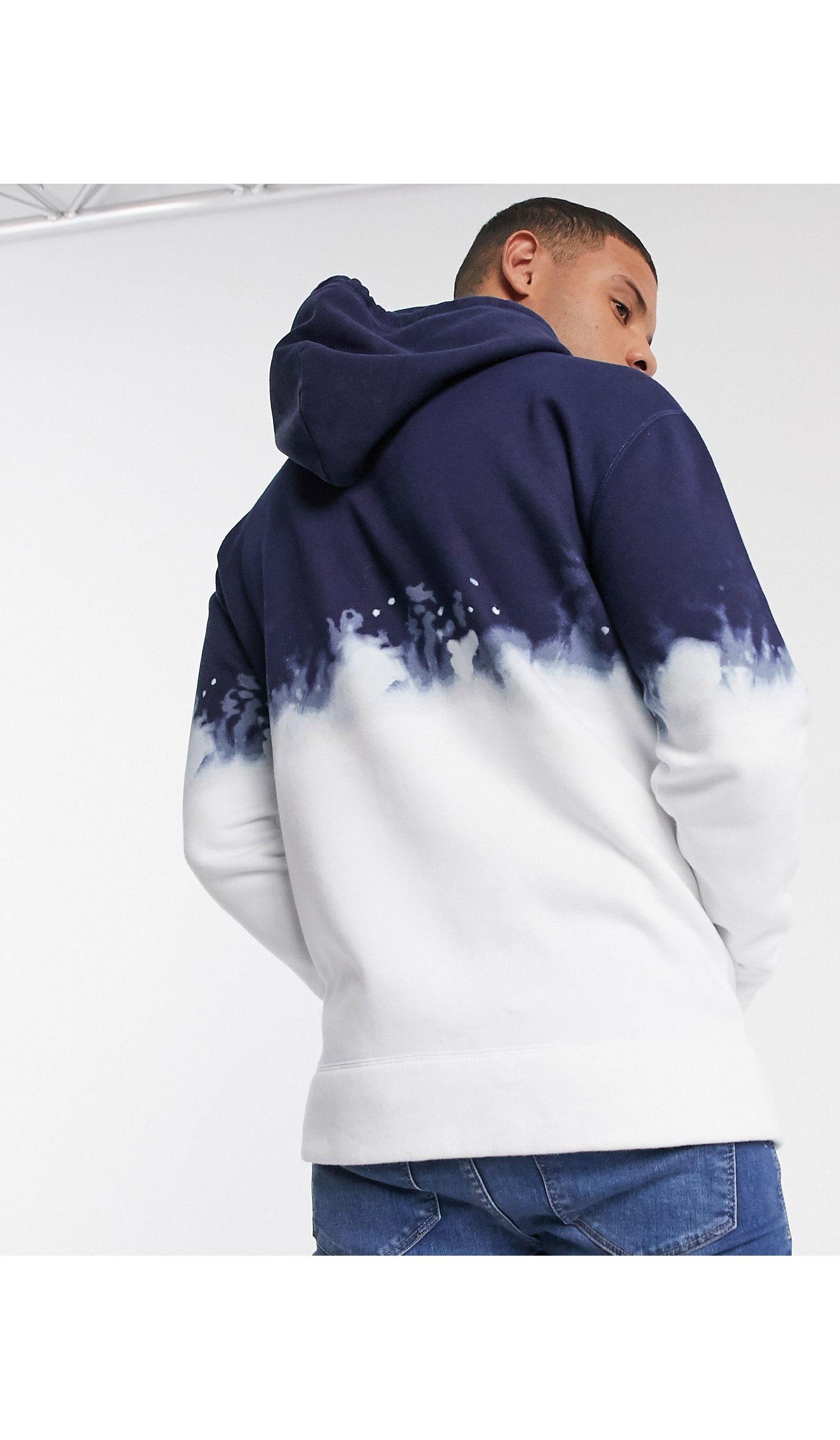 blue and white hollister hoodie