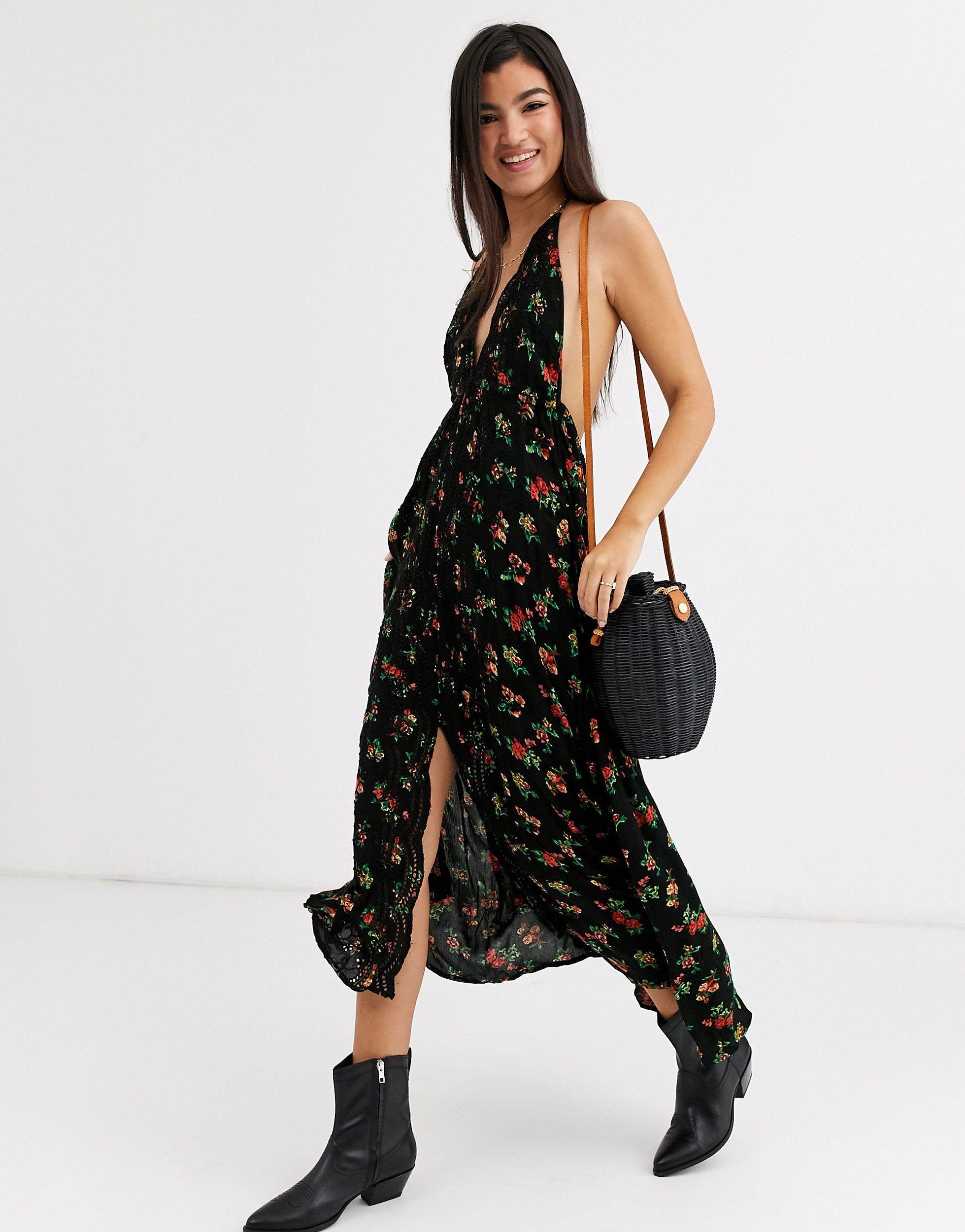 Free People Lace Venice Floral Print 