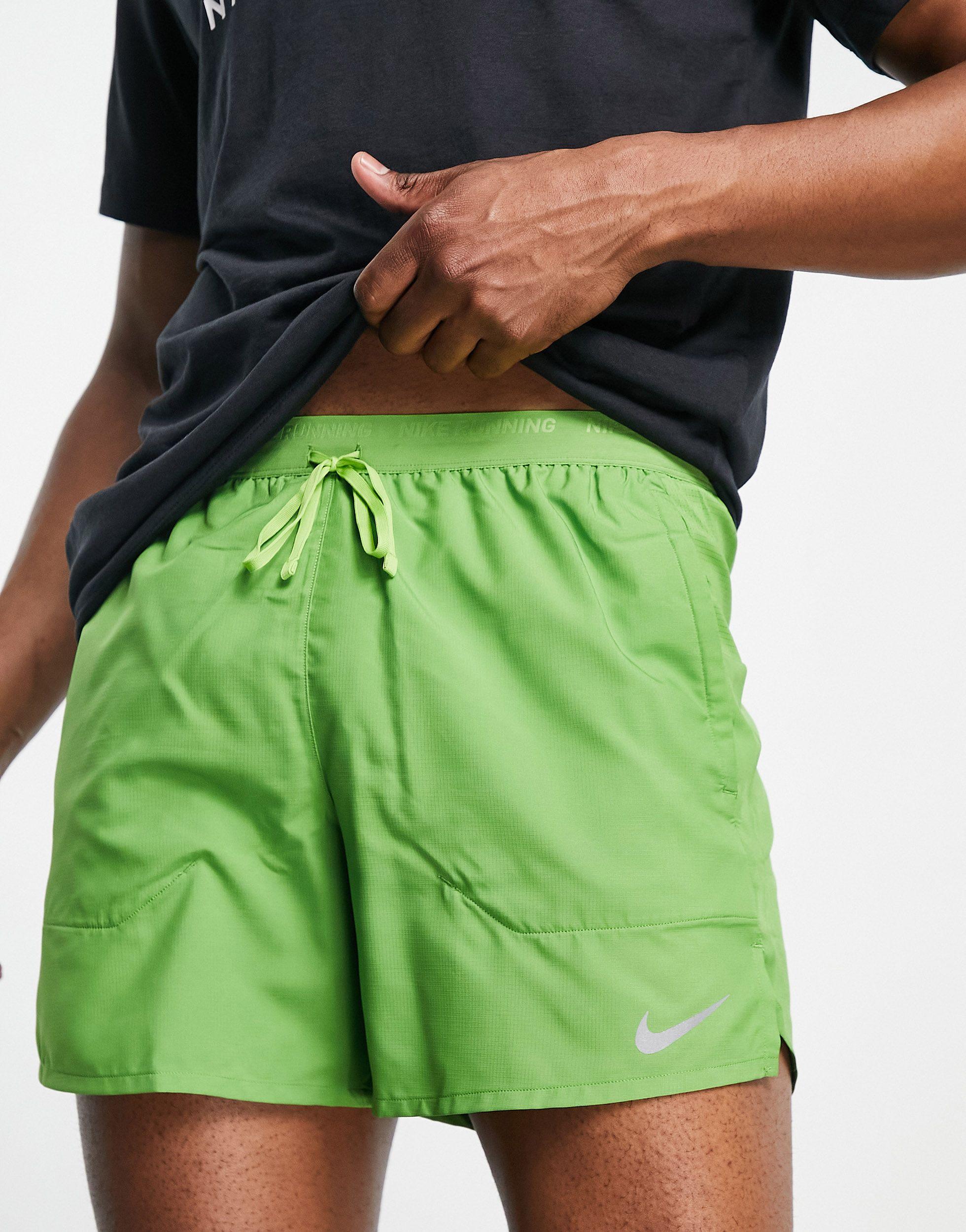 Nike Dri-fit Stride 5-inch Brief-lined Shorts in Green for Men | Lyst