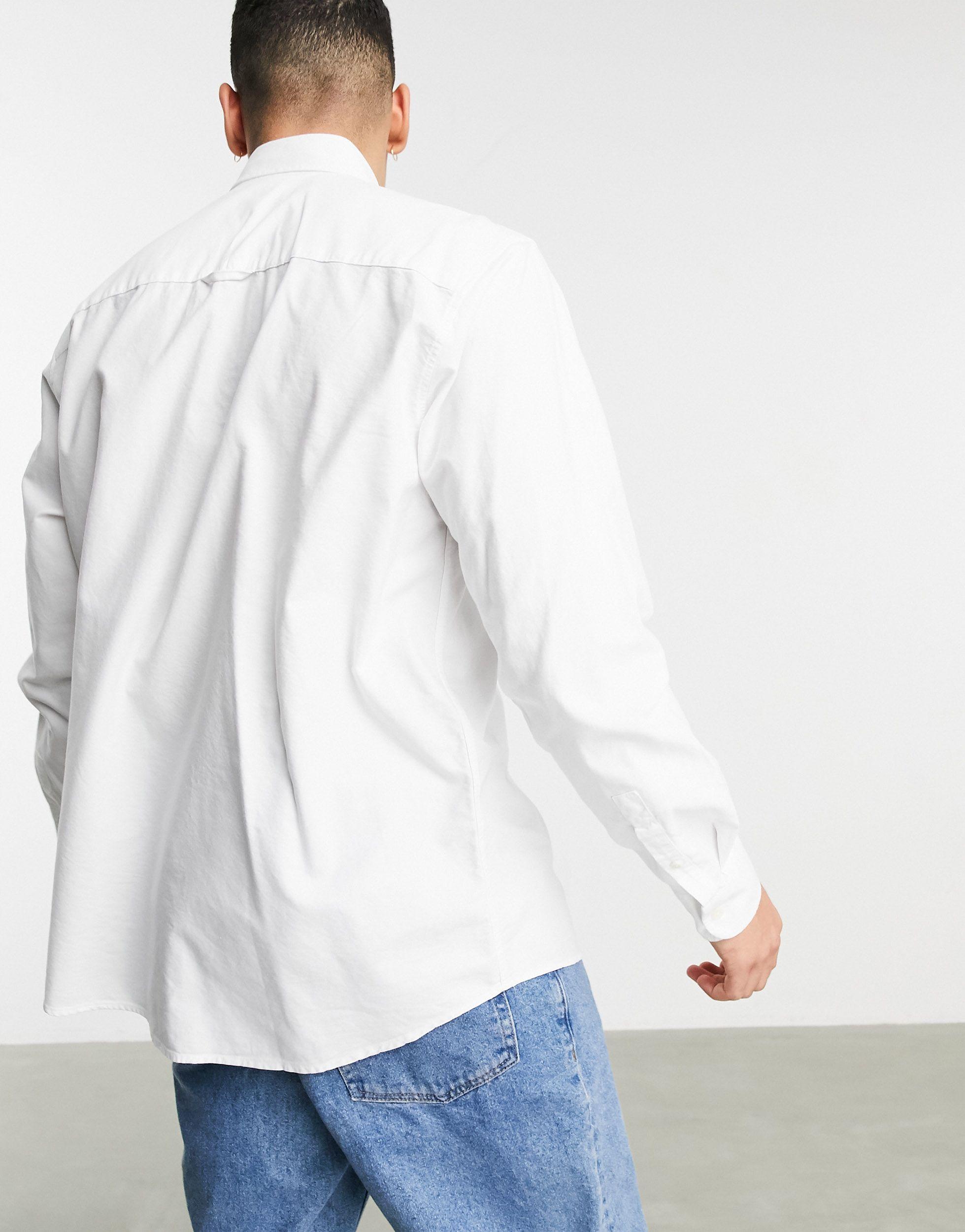 Pull\u0026Bear Relaxed Fit Oxford Shirt in 