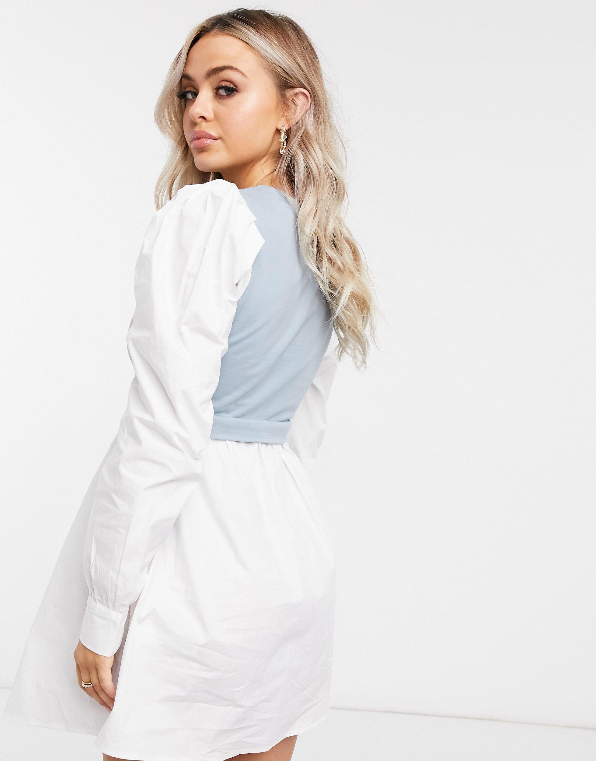shirt dress with sweater