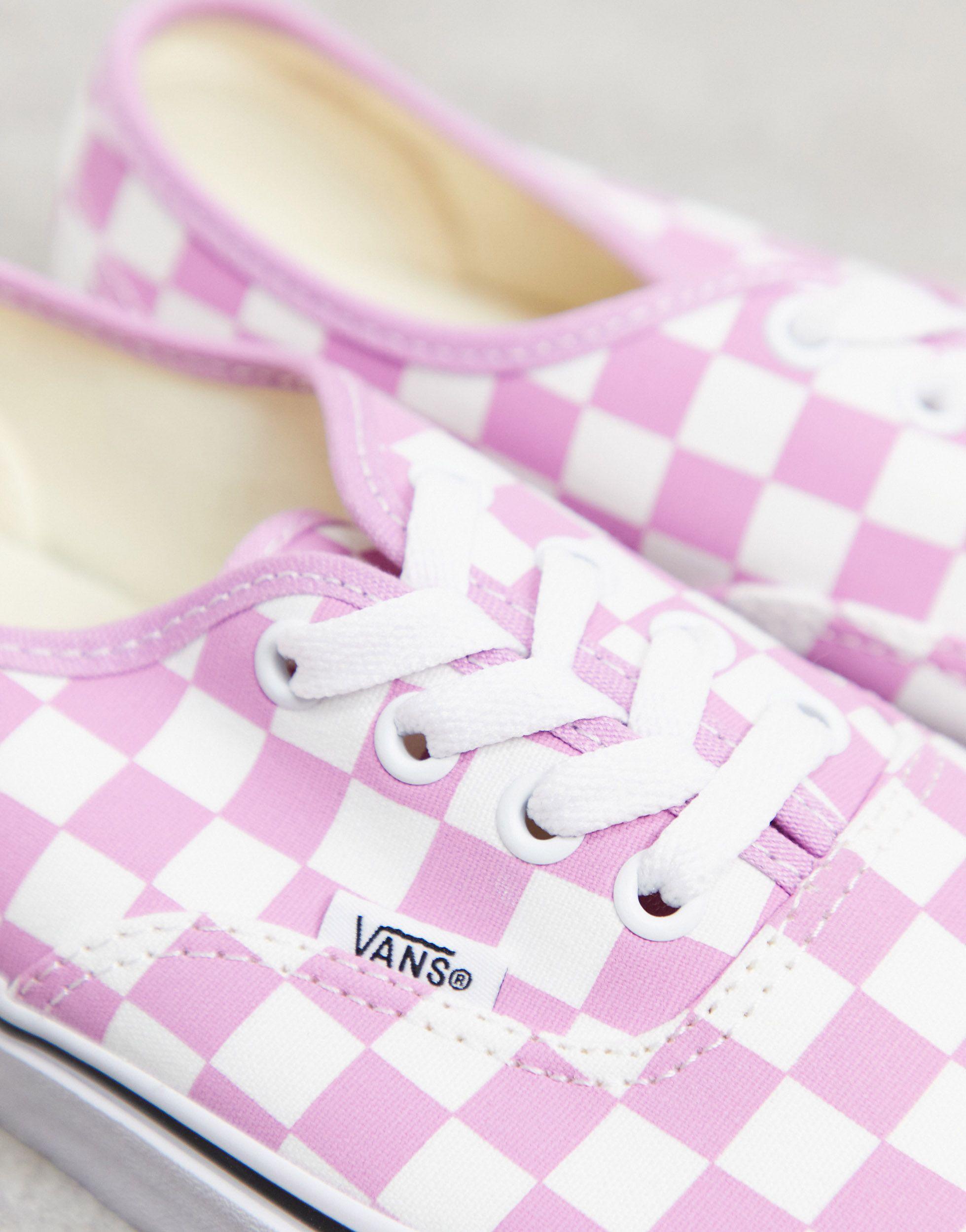 checkered purple vans