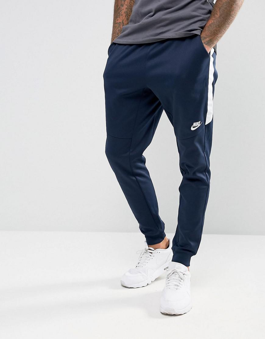 nike tribute cuffed joggers in navy
