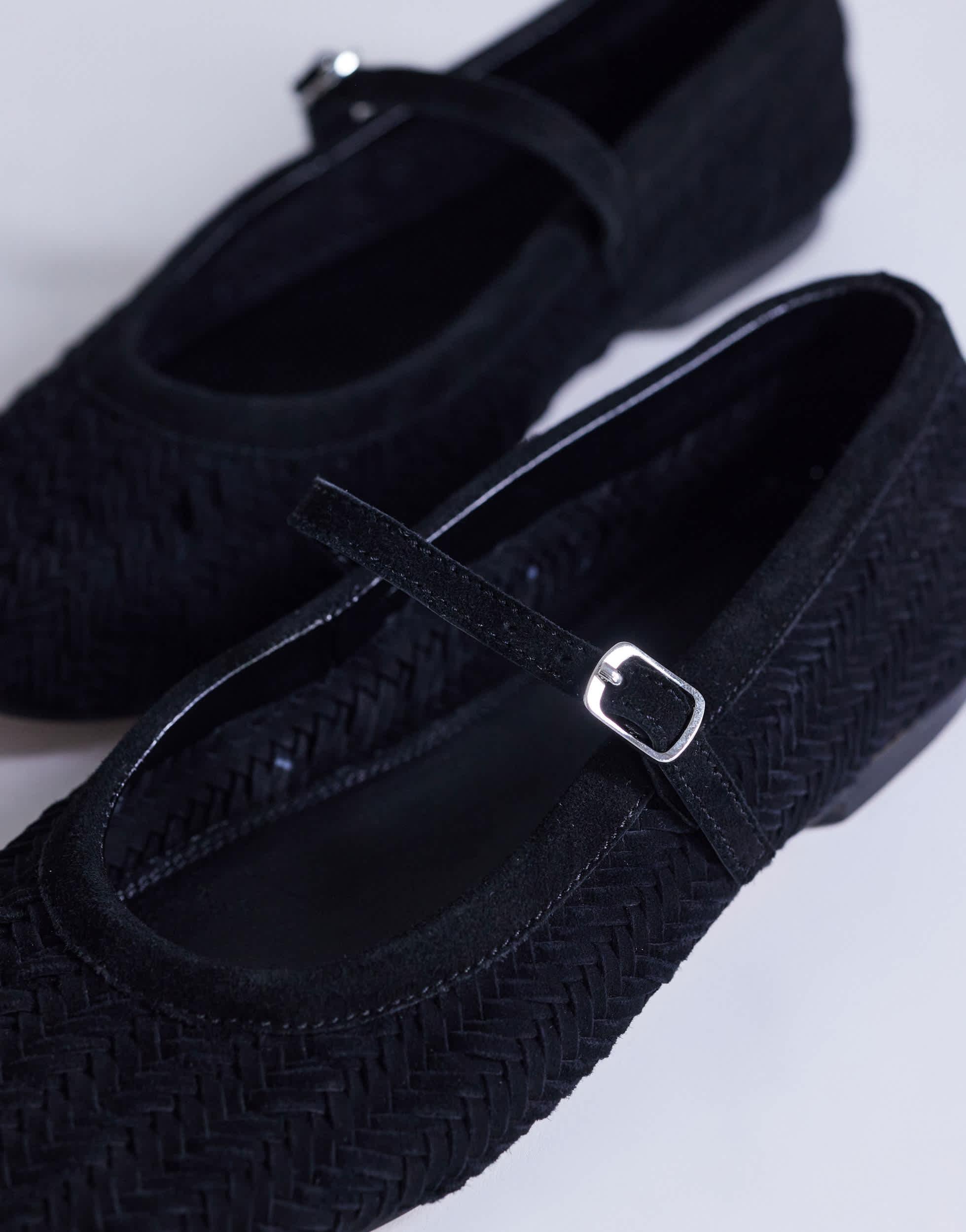 Mocassins Plats Topshop Pour Femme – Noirs, Brodés D'étoiles – UK 3 (occasion)