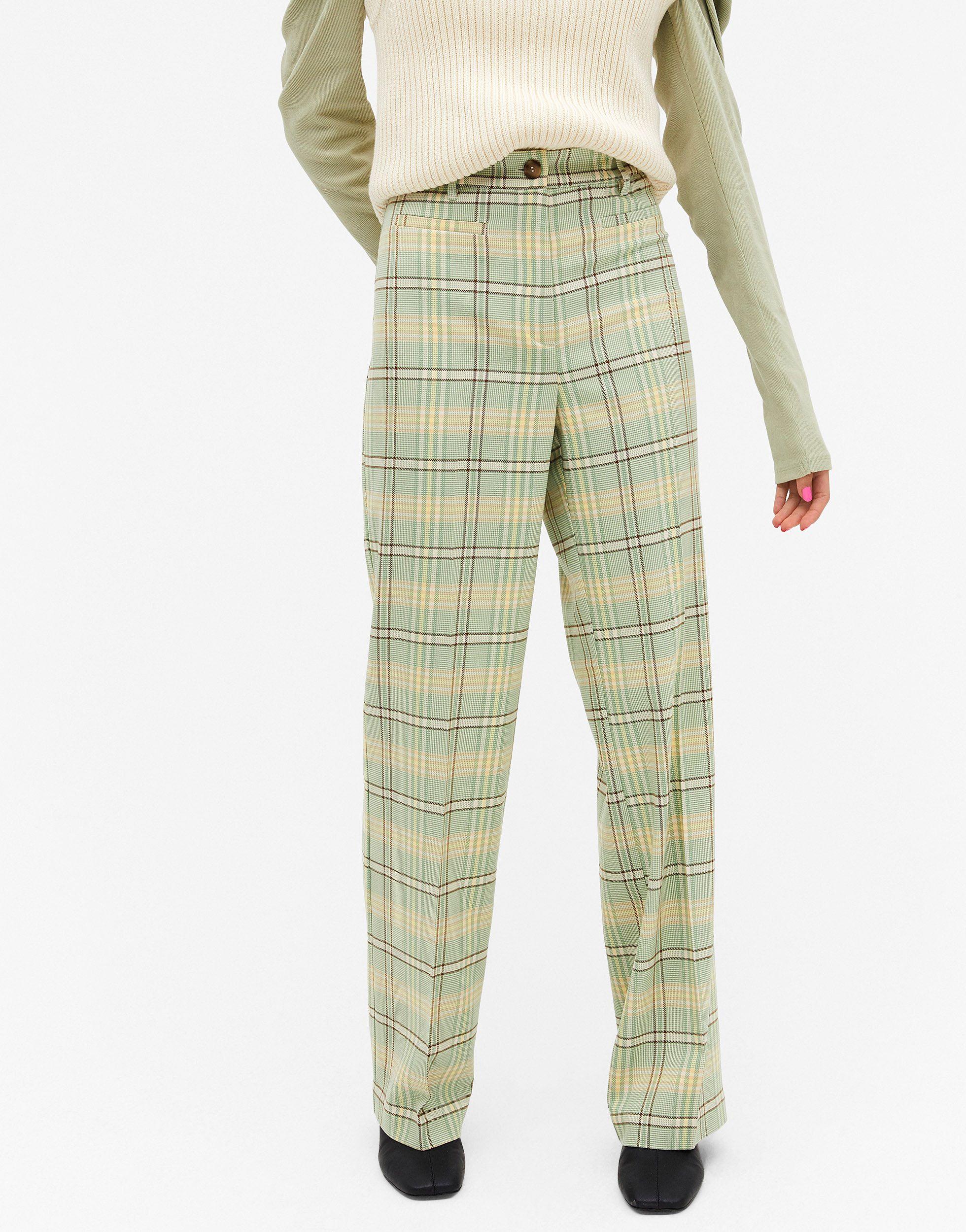 Monki checked trousers Clearance