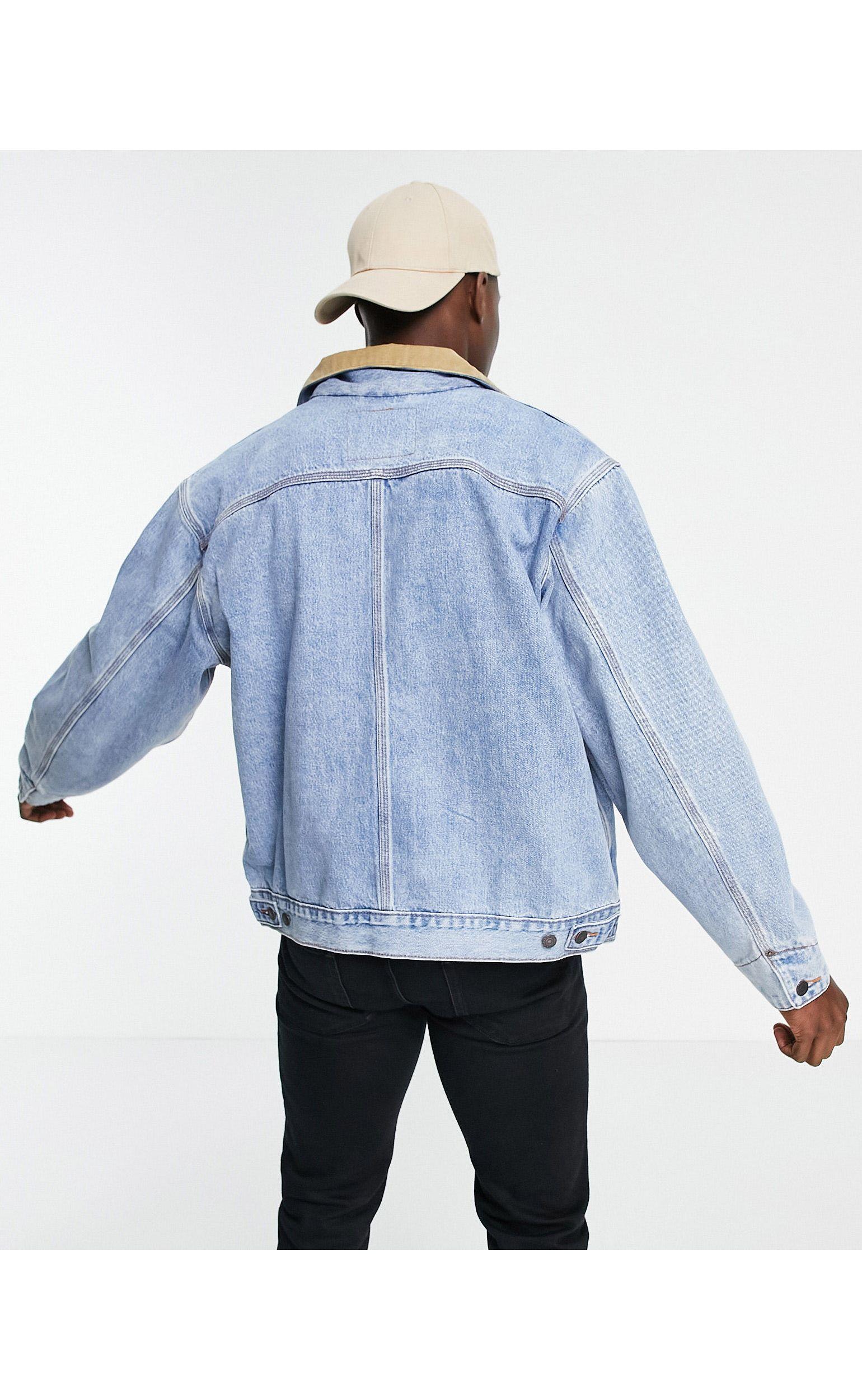Levi's Sunset Relaxed Fit Cord Collar Denim Trucker Jacket in Blue for Men  | Lyst