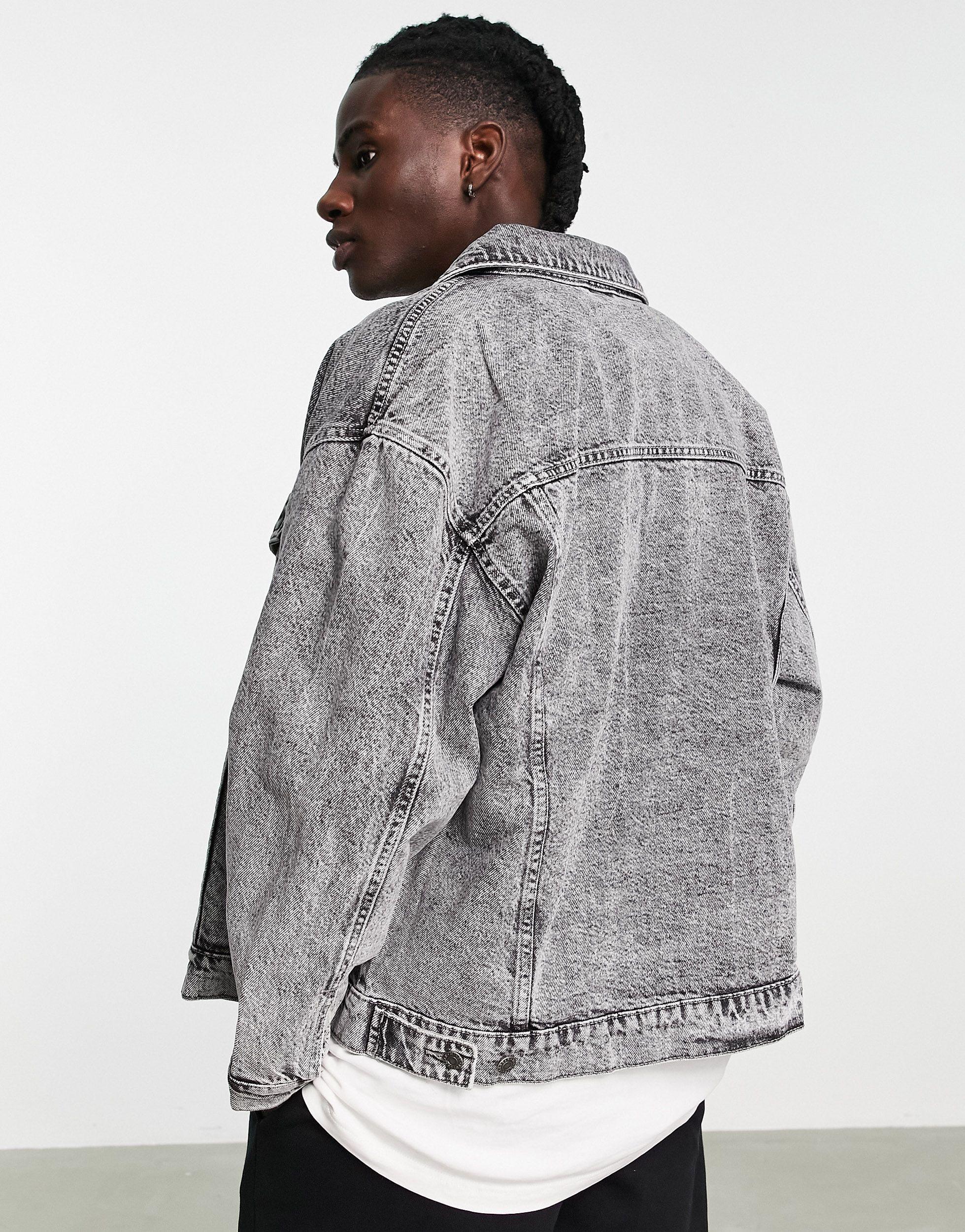 pull&bear oversized denim jacket