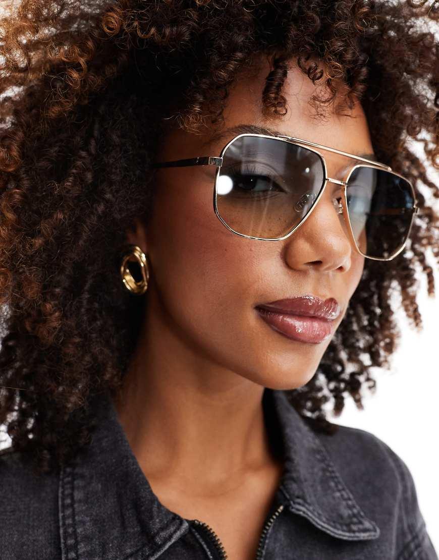 Gafas De Sol Estilo Aviador Anos 70 De Metal Con Lentes Degradadas De de ASOS de color Blanco Lyst