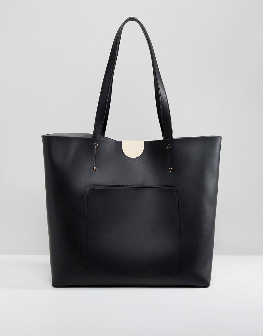 New Look Unlined Tote Bag in Black - Lyst