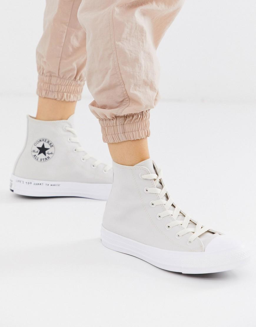 Converse Canvas Cream Chuck Taylor Hi All Star Renew Recycled ...