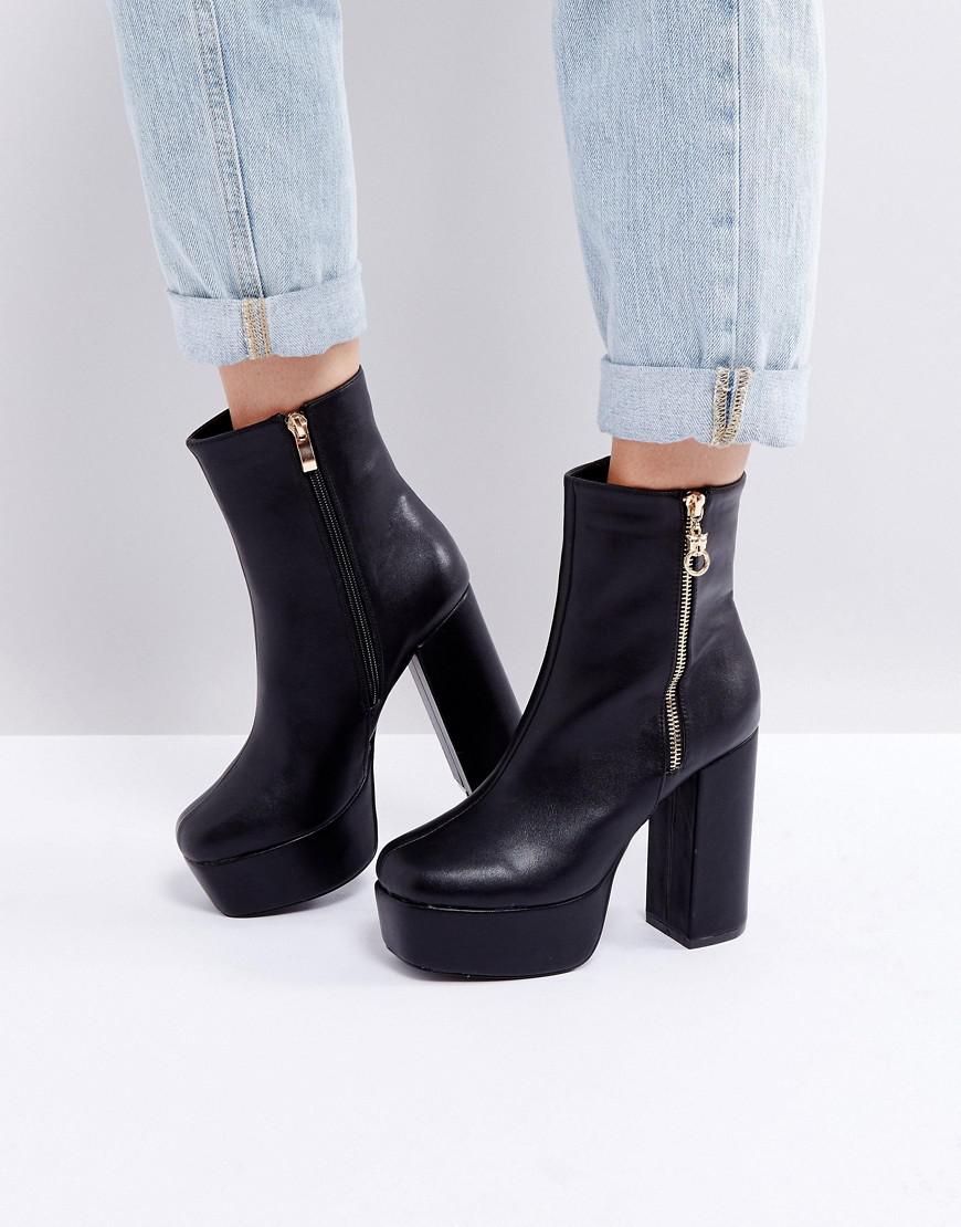 chunky platform ankle boots