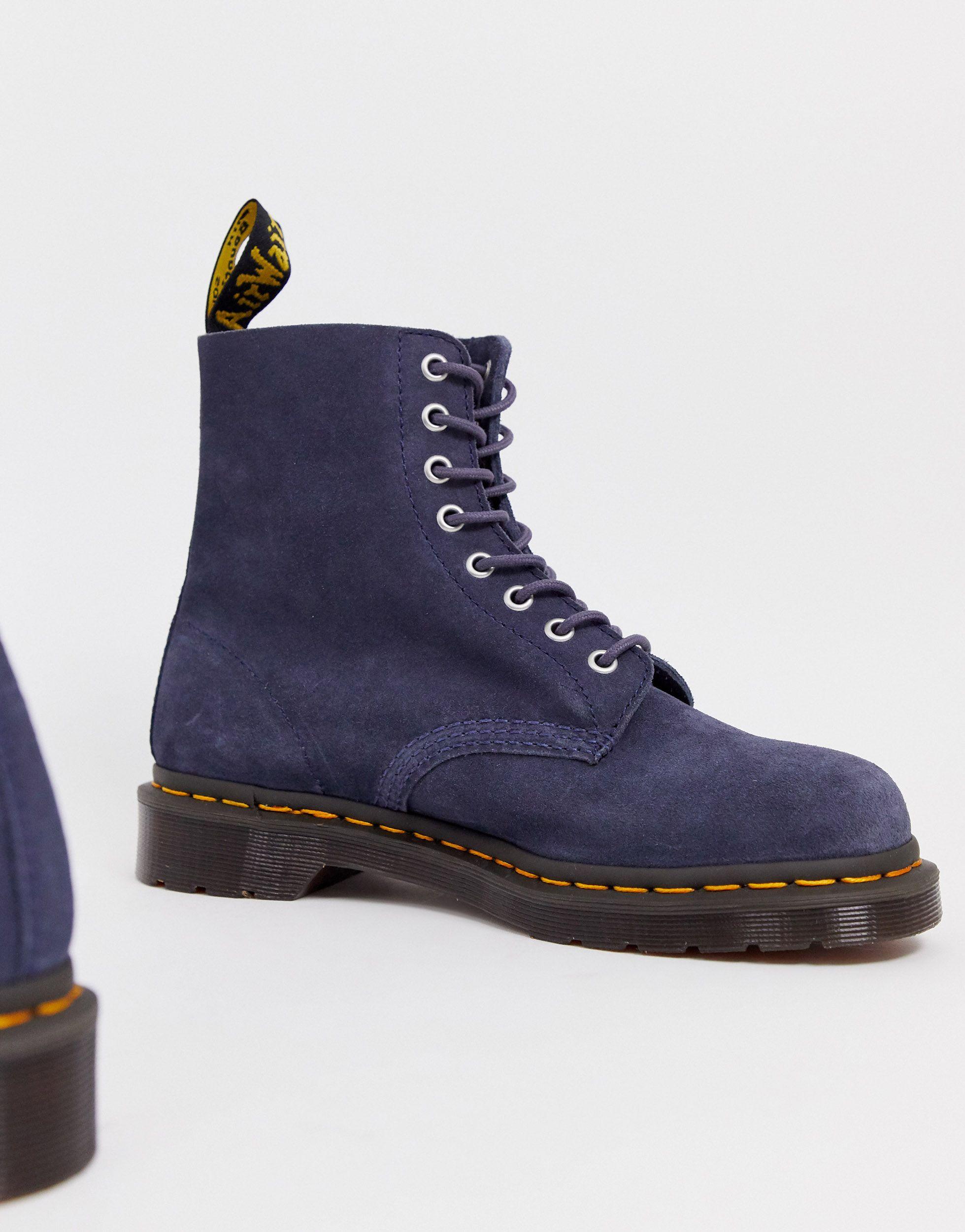 Dr. Martens 1460 Pascal 8 Eye Boots in Blue for Men | Lyst