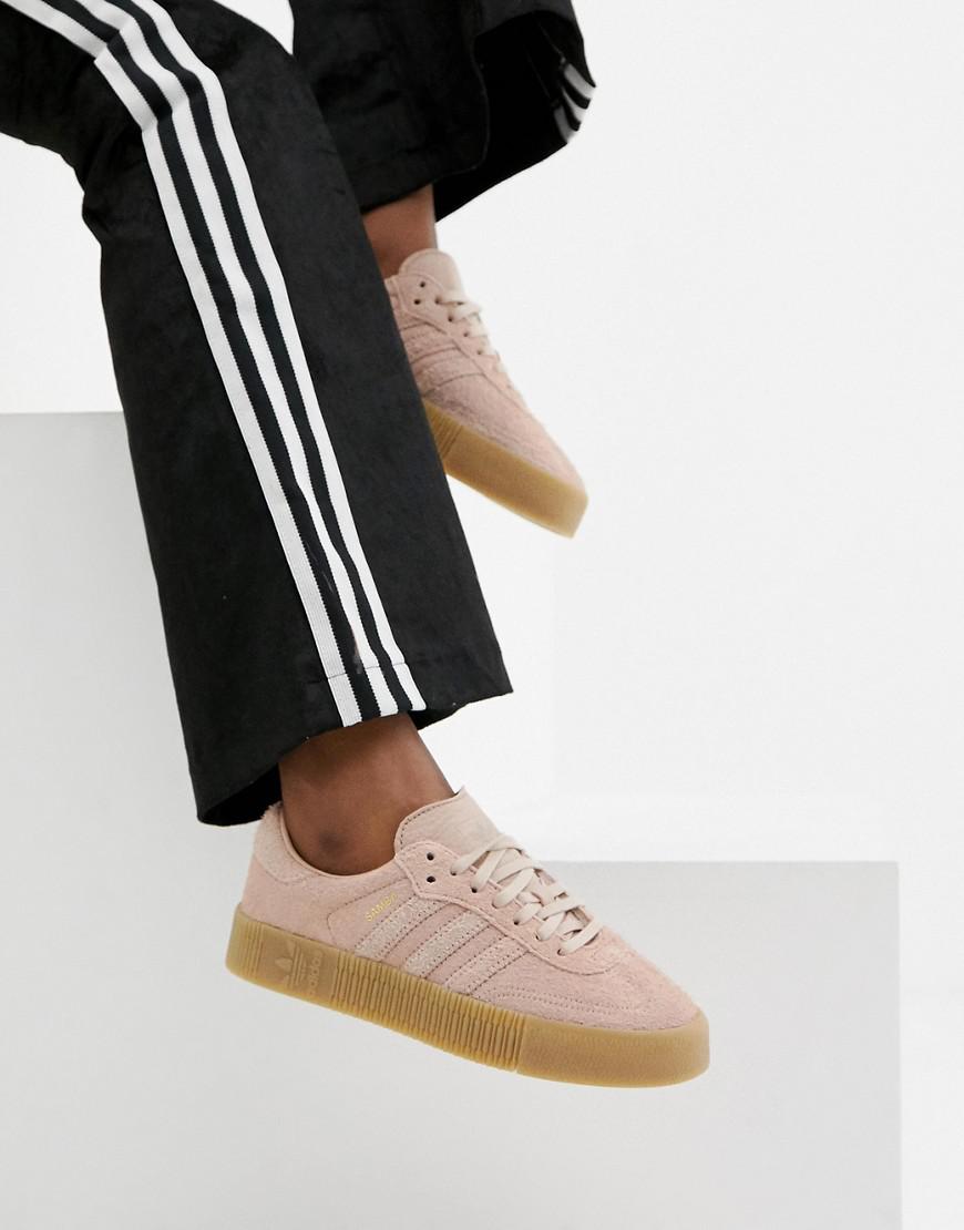 adidas Originals Leather Samba Rose Sneakers In Pink With Gum Sole - Lyst