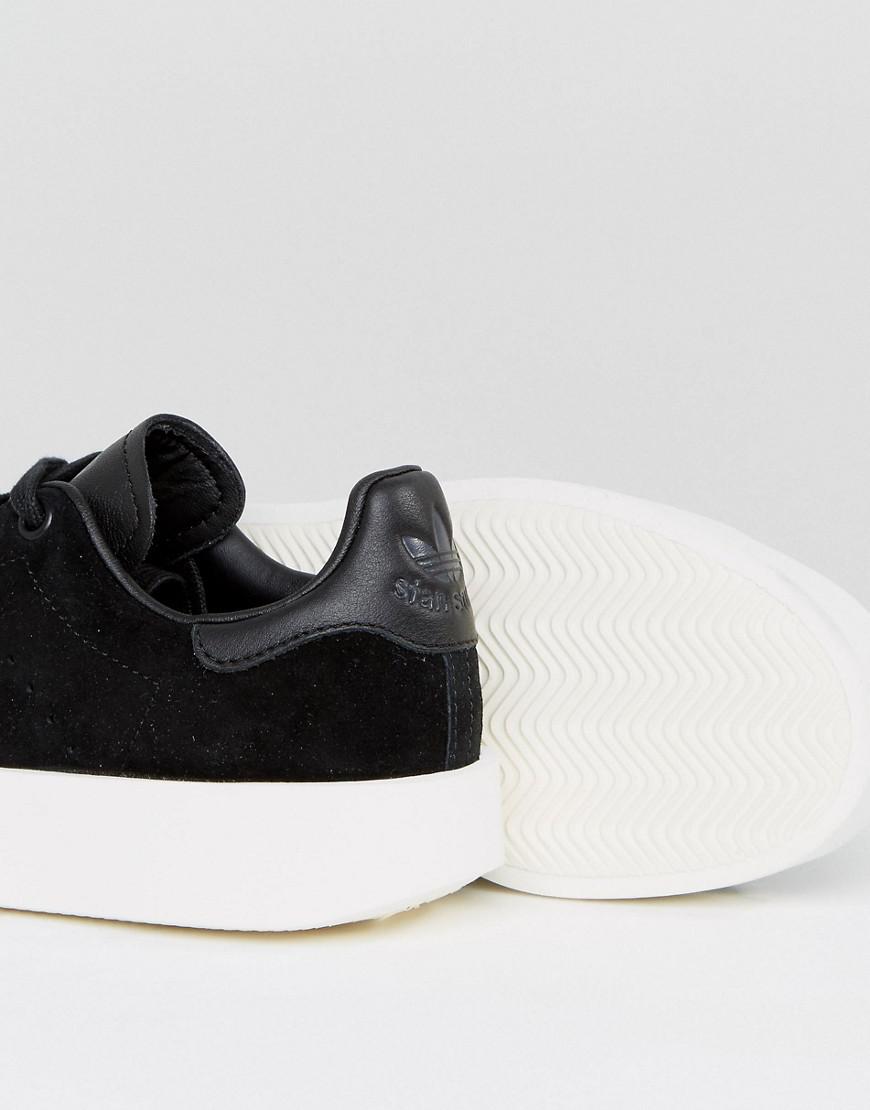 stan smith bold black suede