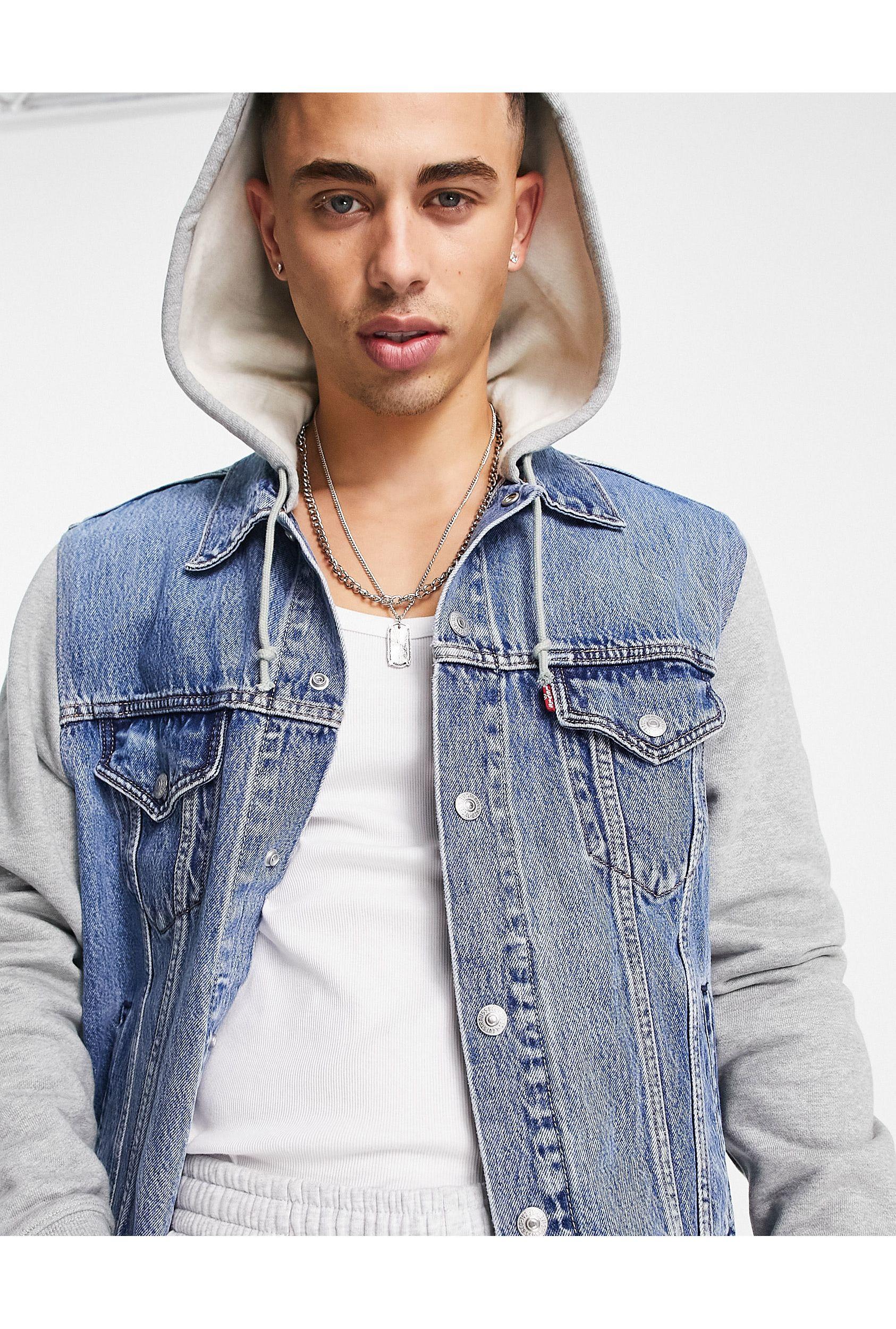 Sleeve Denim Trucker Jacket 