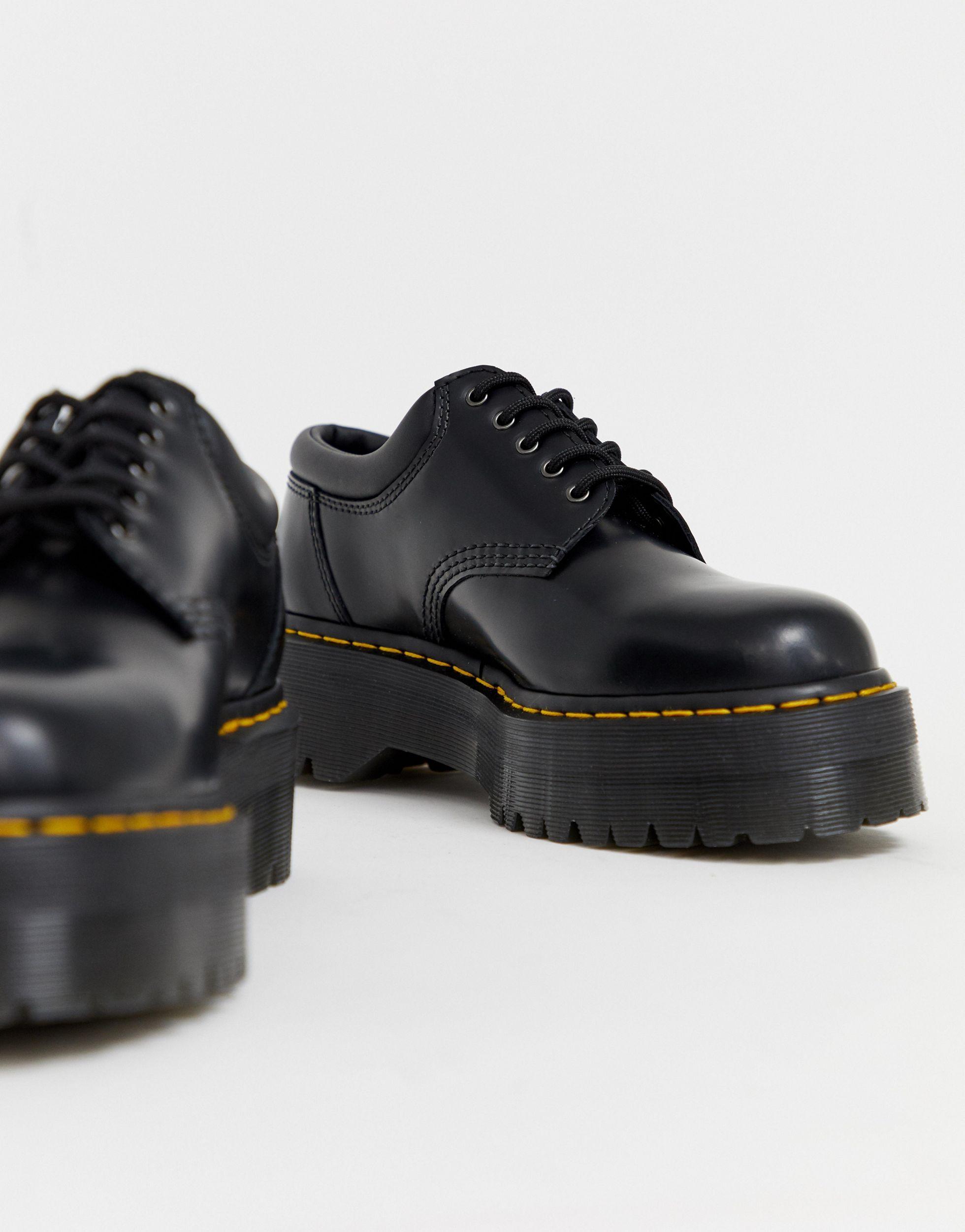 Dr. Martens Leather 8053 Cuff Platform Shoes in Black for Men | Lyst