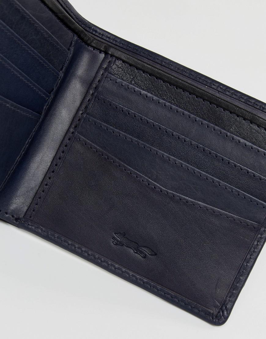 Paul Costelloe Leather Wallet In Navy & Black for Men - Lyst