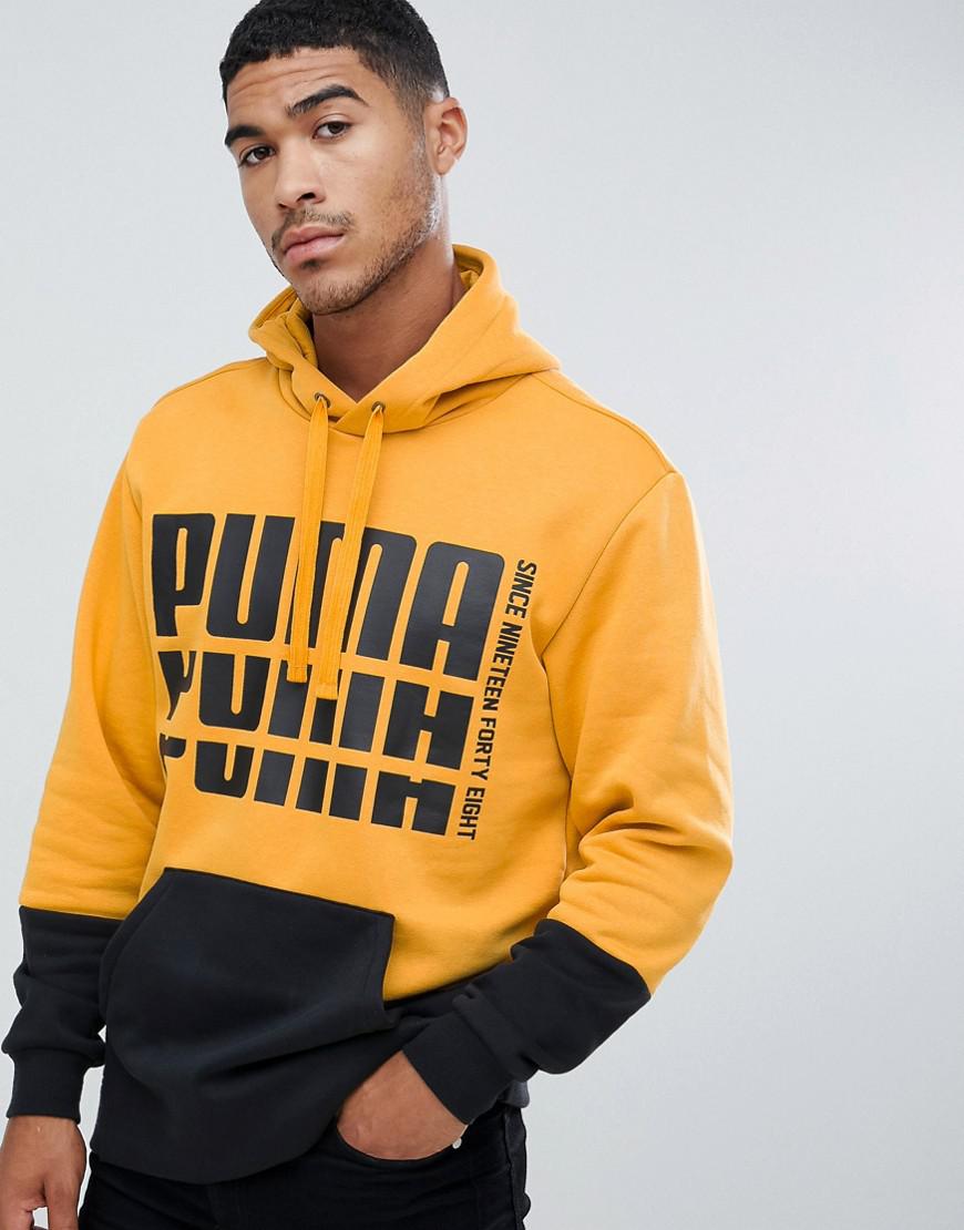 yellow puma hoodie