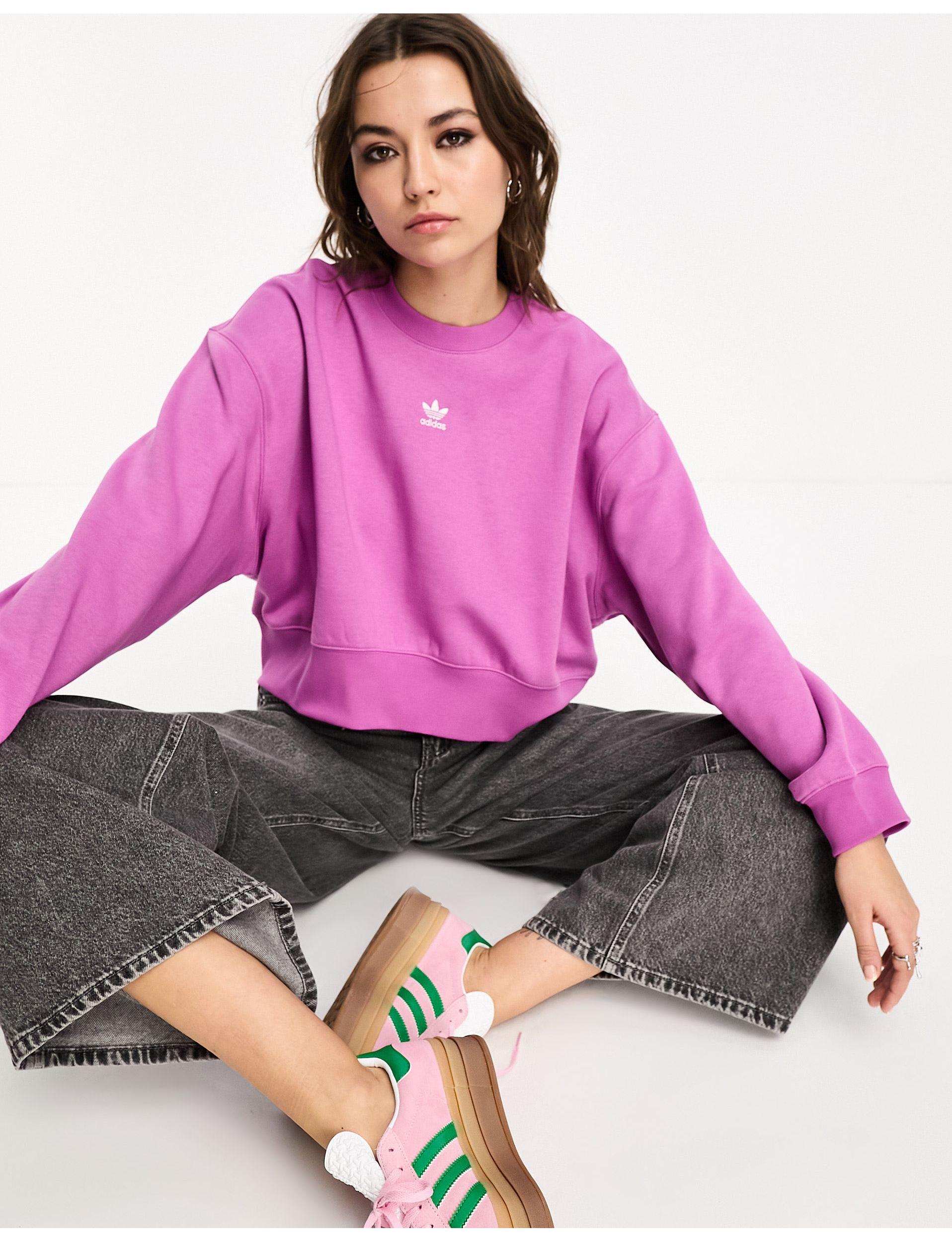 Adidas - adicolor - essentials - sweat ras adidas Originals en coloris Rose  | Lyst