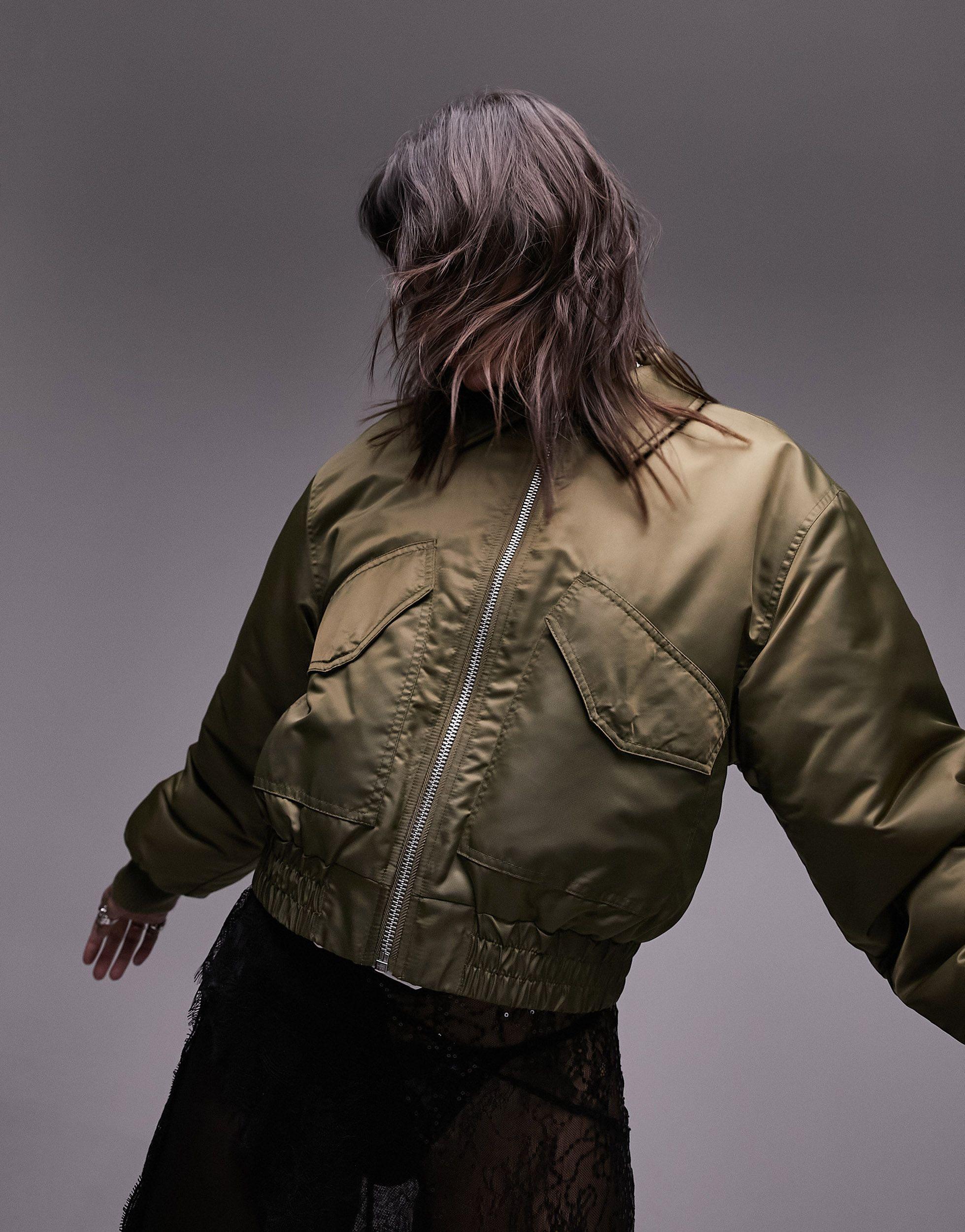 Cropped camo jacket topshop 2025