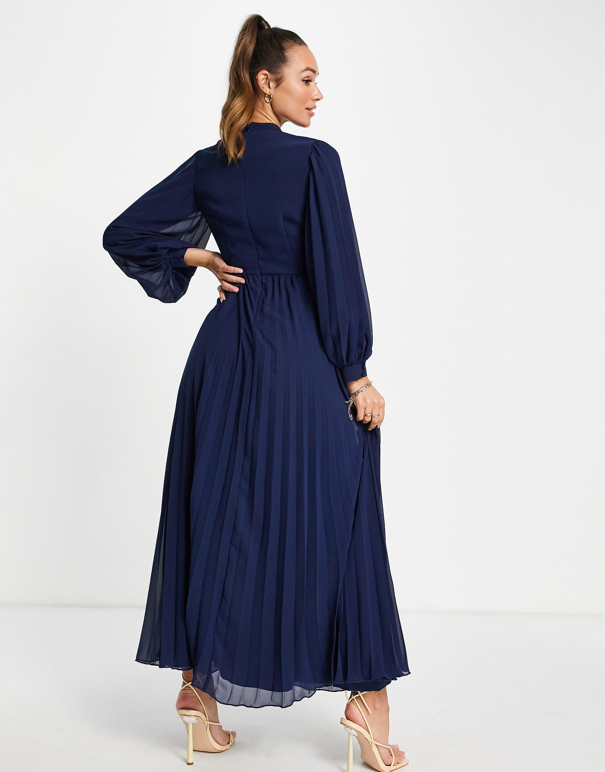 Long Sleeve Skater Maxi Dress 