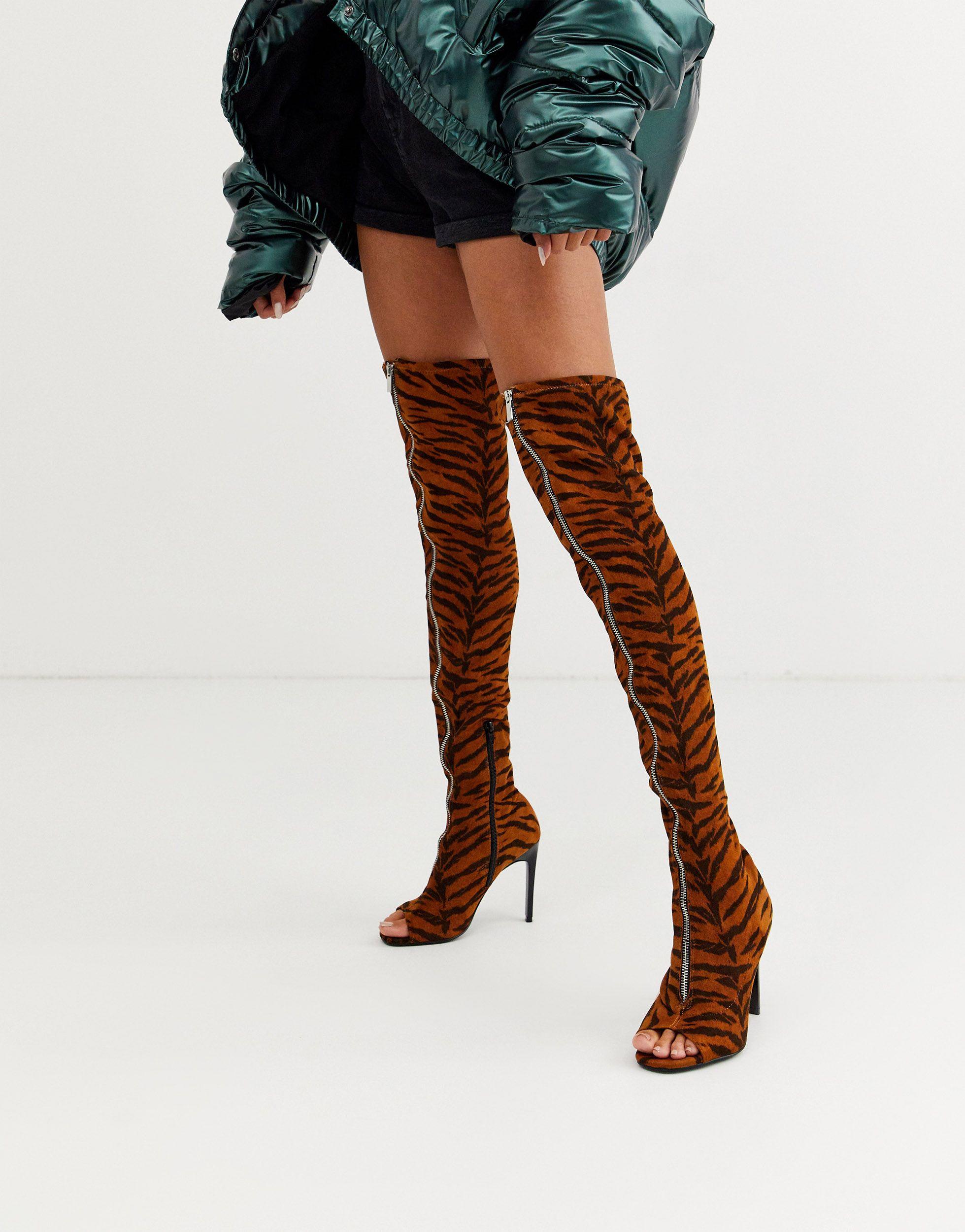 caramel thigh high boots
