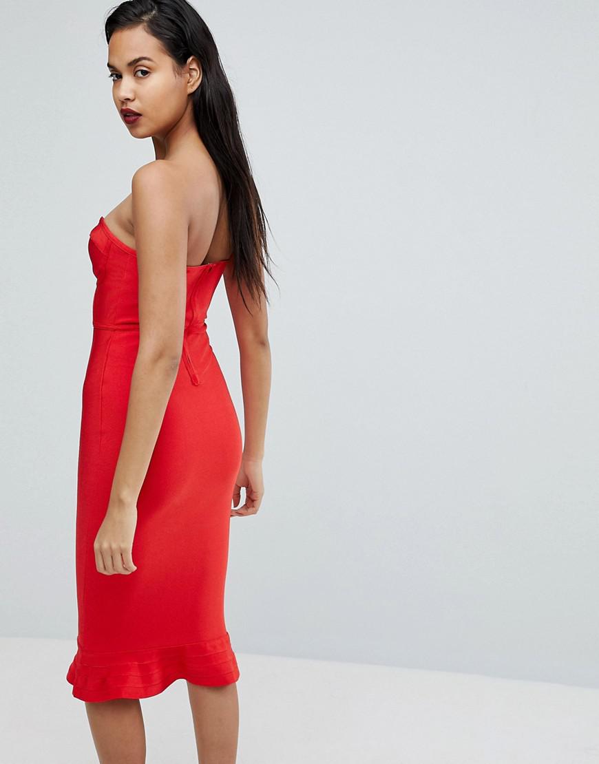 plt red bandage dress