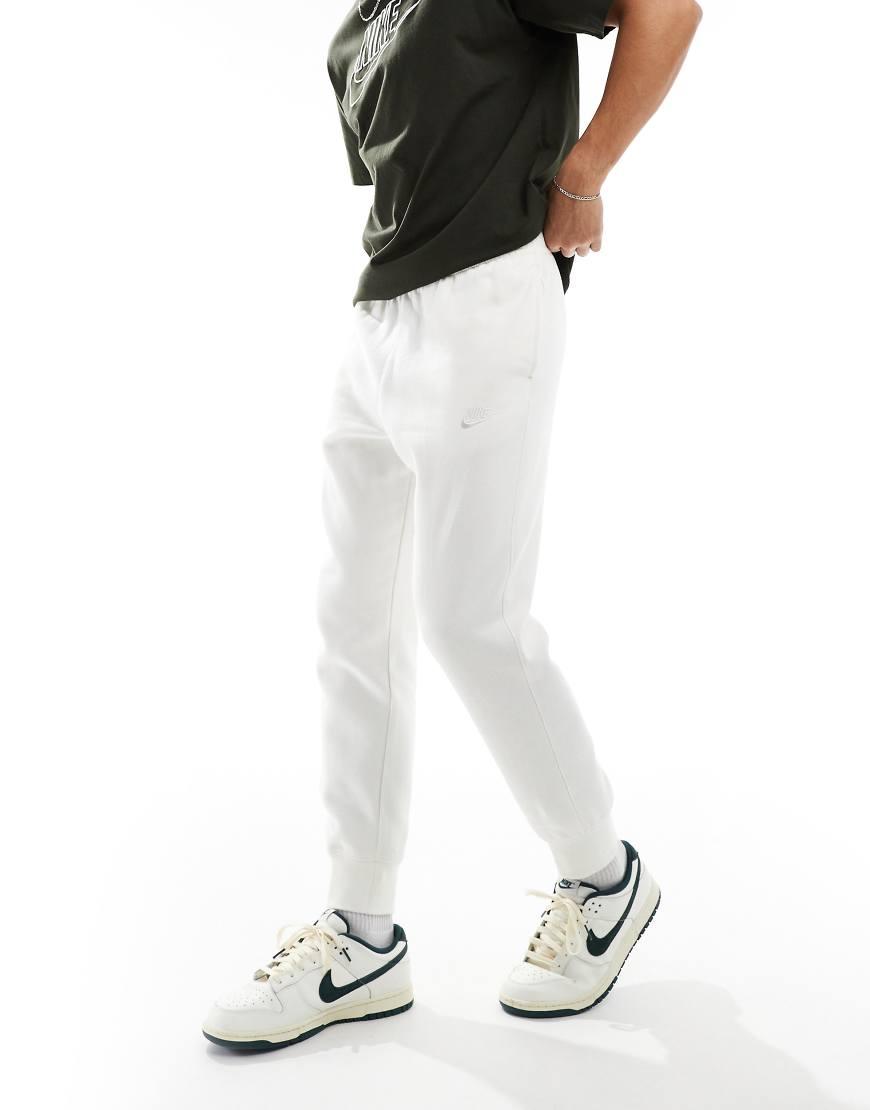 Nike club cuffed joggers in white sale