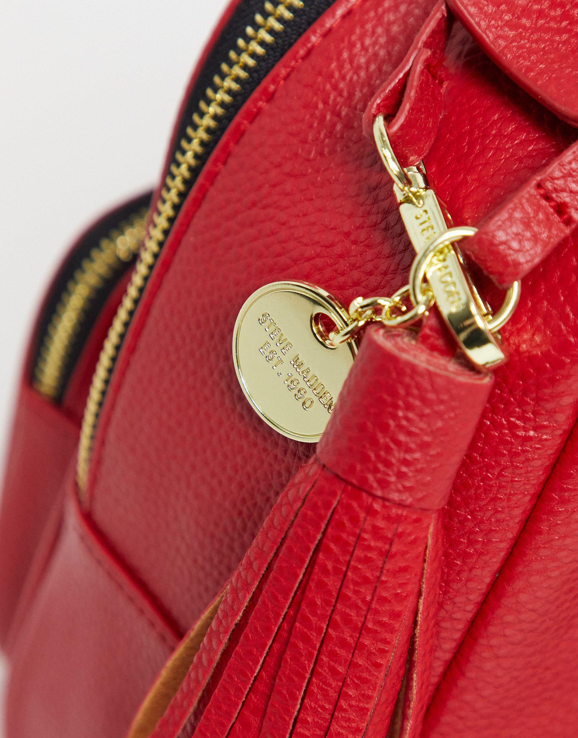 Mochila roja con logo Steve Madden de color Rojo | Lyst