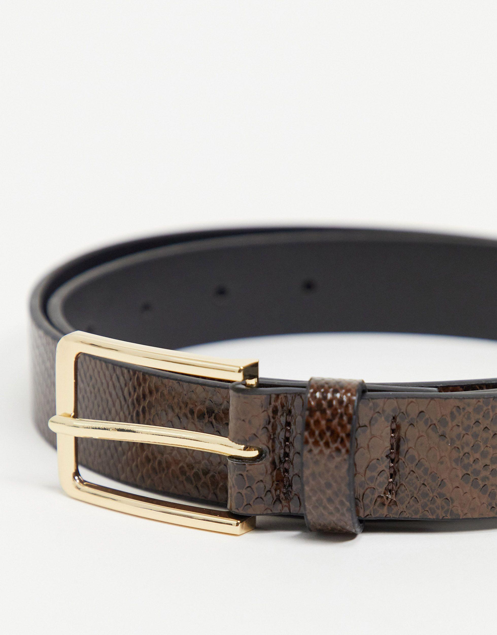 asos brown belt