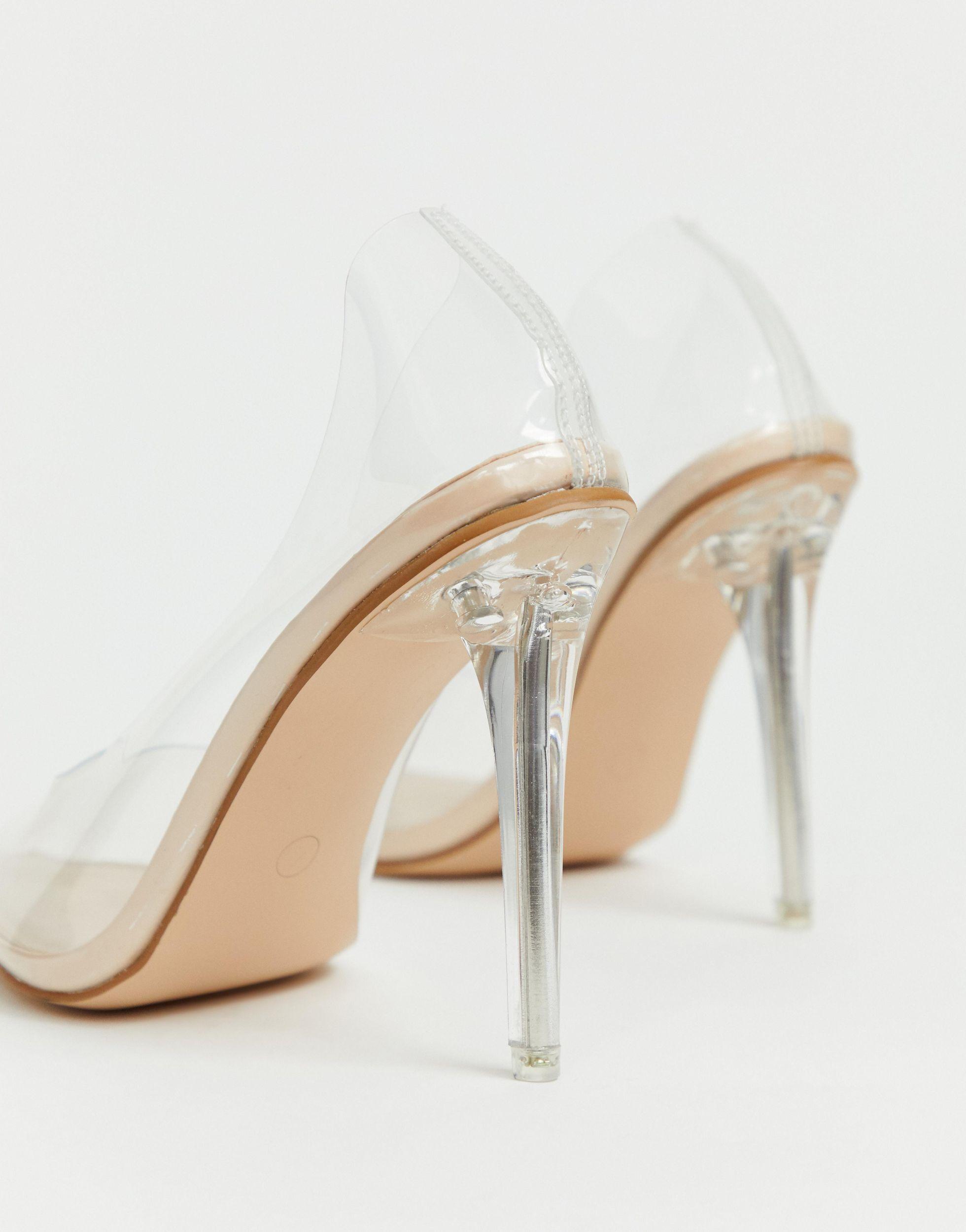 Public Desire Drank - Doorzichtige Pumps in het Naturel | Lyst NL