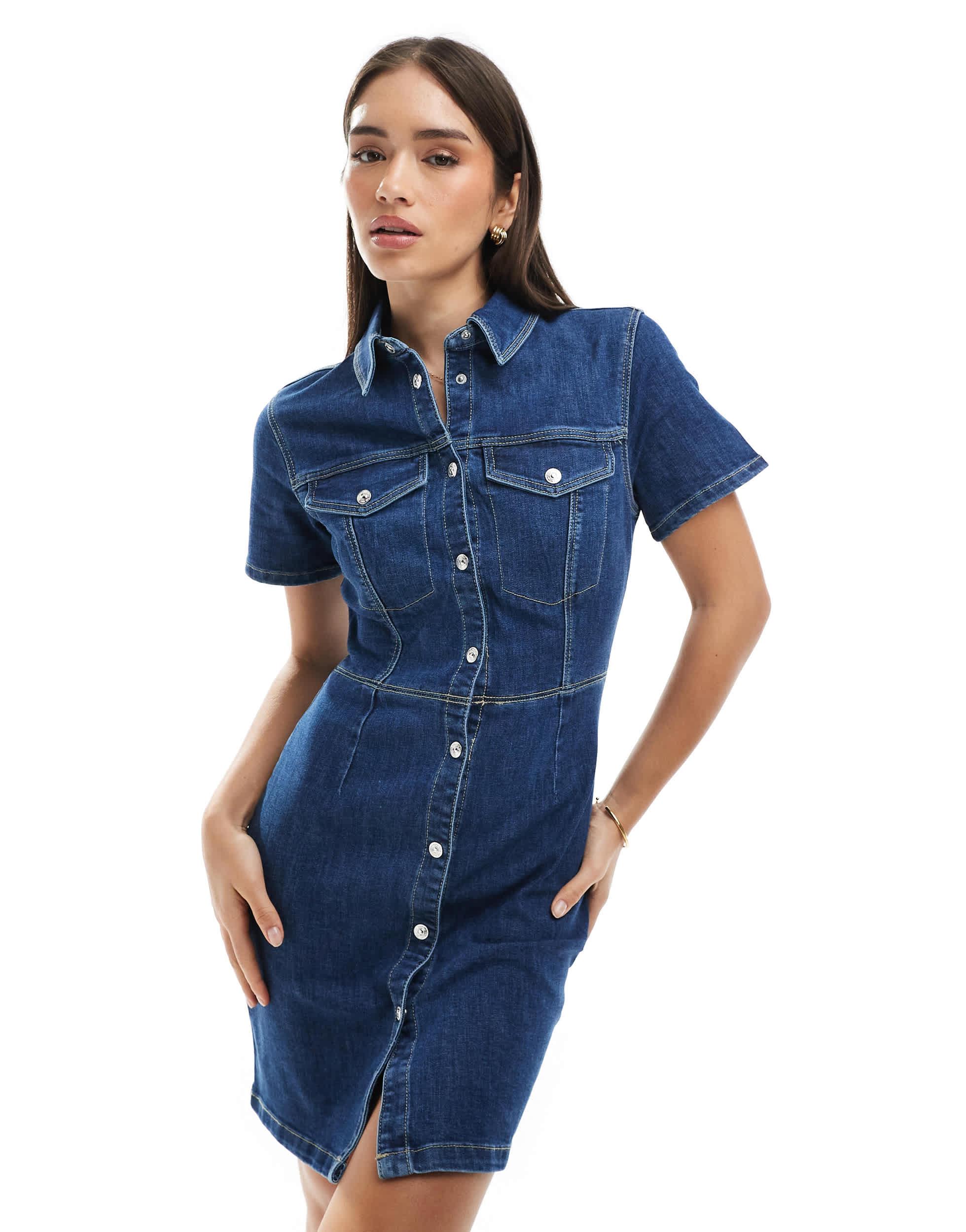 pimkie denim dress Pimkie Denim Button Through Dress