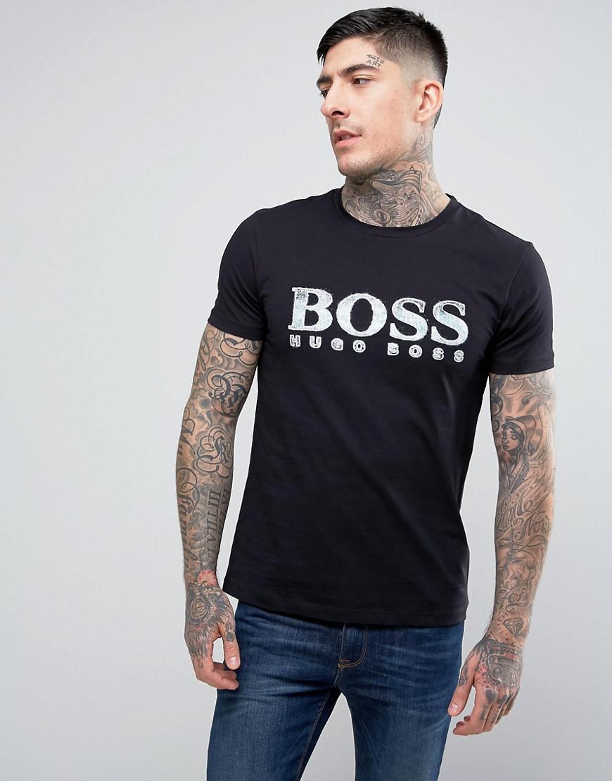 BOSS Orange By Hugo Boss Turbulence 2 Large Logo T-shirt Black for Men ...
