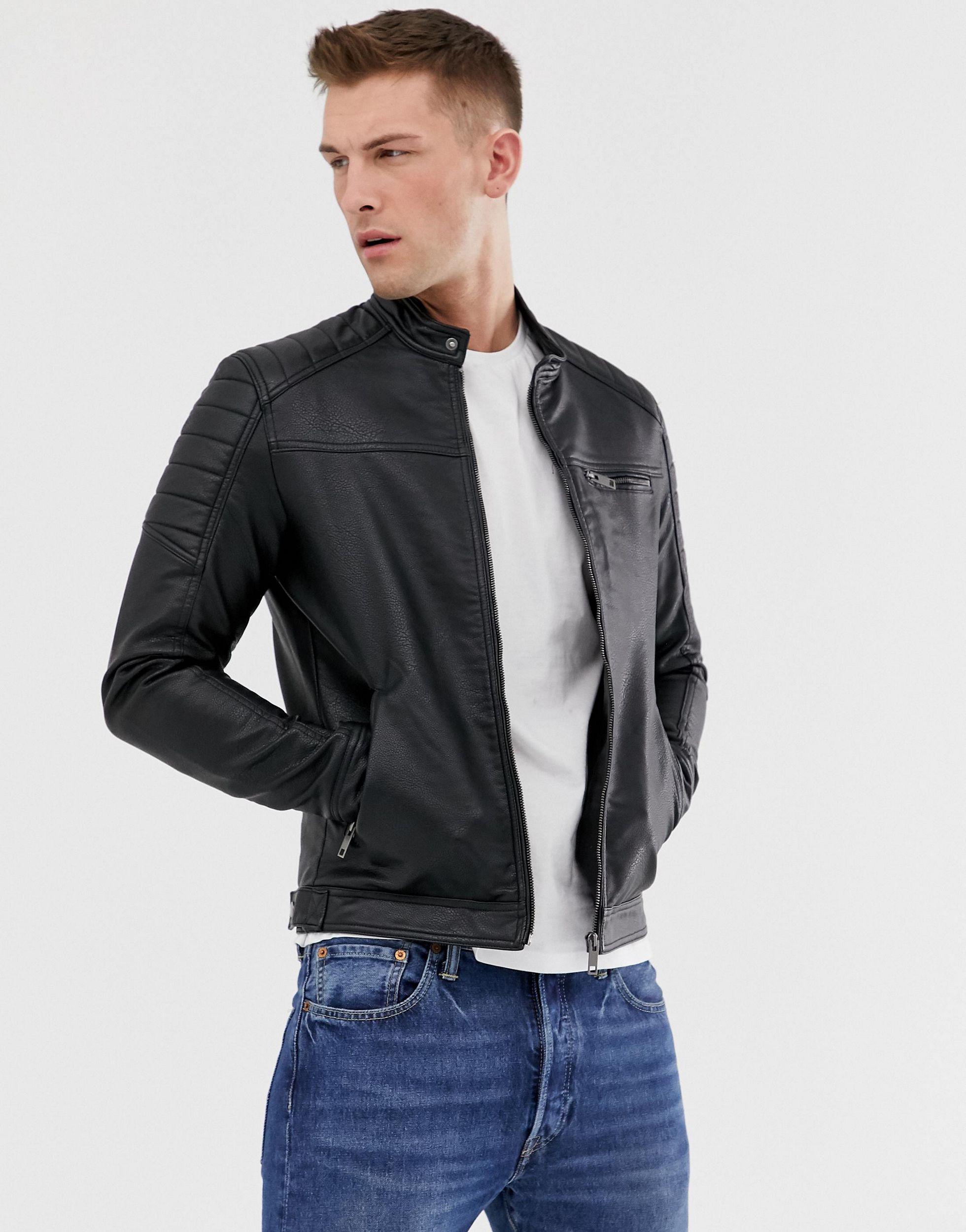 Biker Lederjacke Lederjacken Herren Jack And Jones Jack Jones