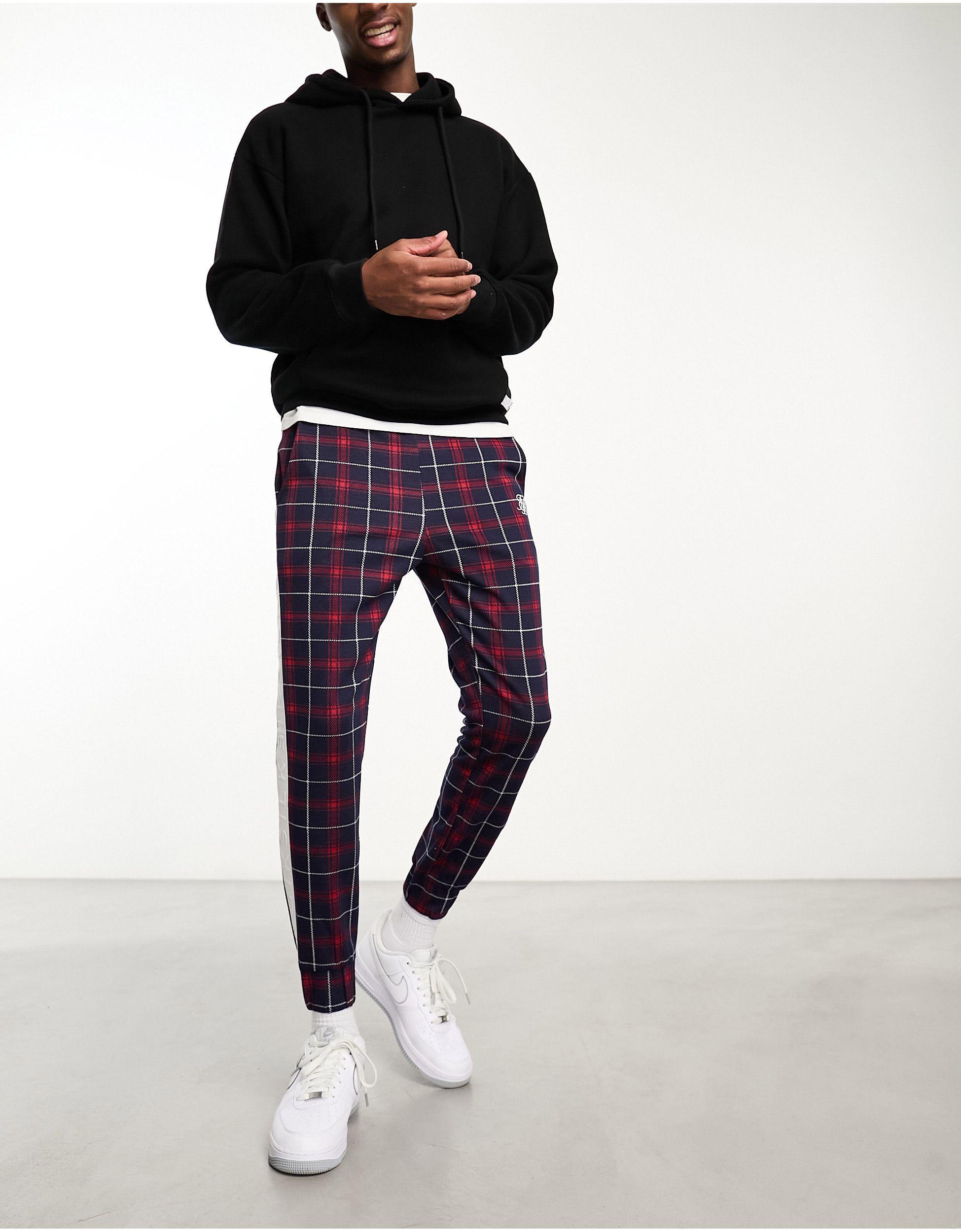 Check joggers mens hot sale