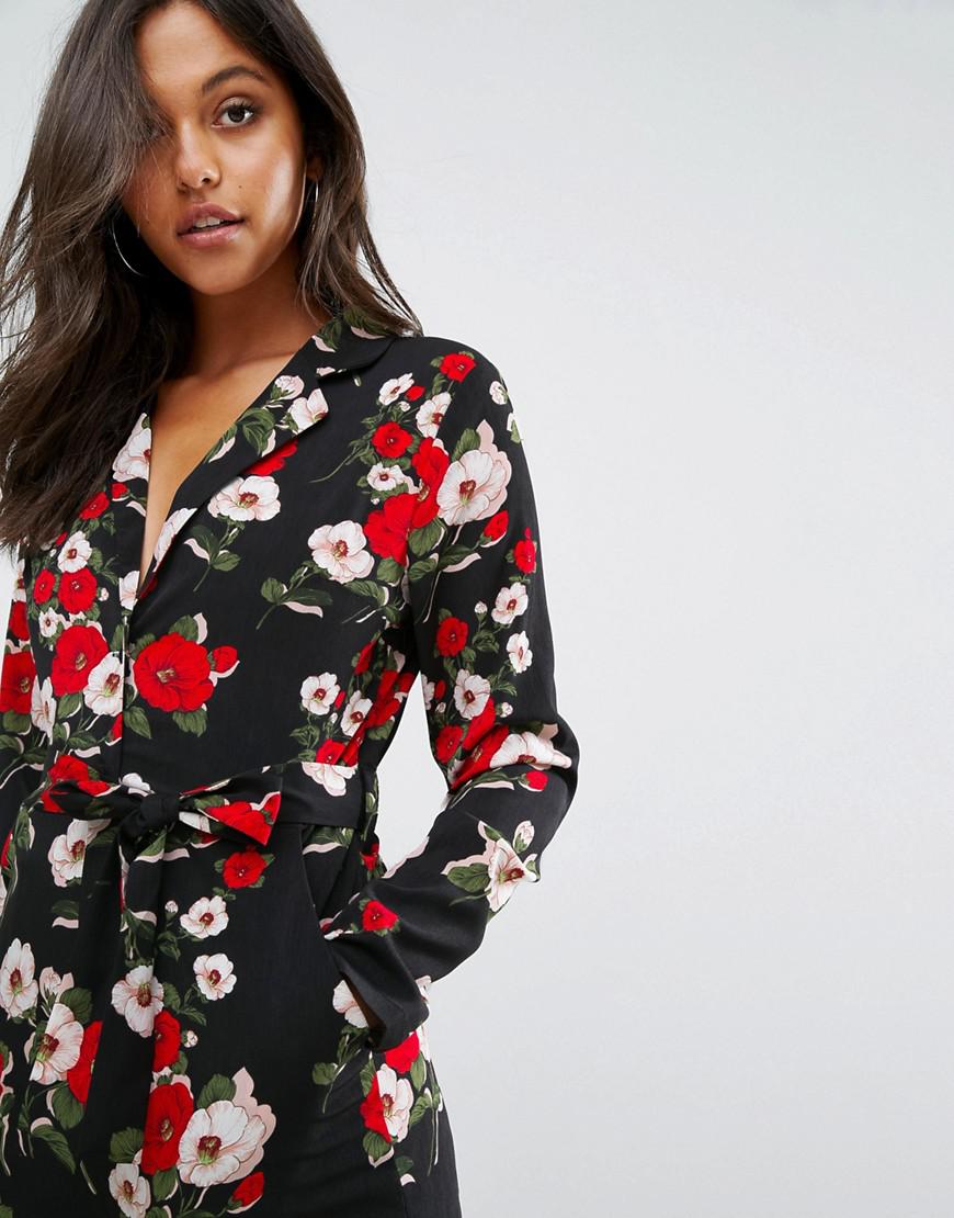 cropped floral jumpsuit