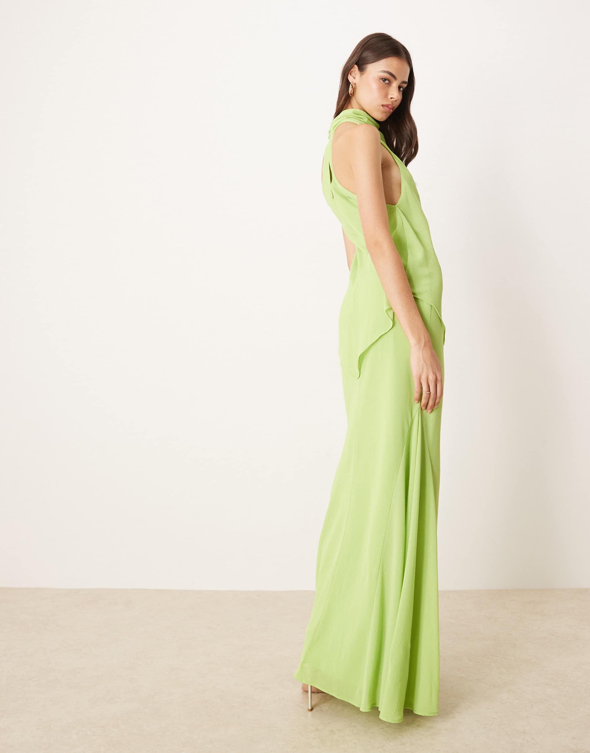 ASOS Asos Design Tall Chiffon High Neck Double Layer Maxi Dress in Green | Lyst ASOS Asos Design Tall Chiffon High Neck Double Layer Maxi Dress in Green | Lyst