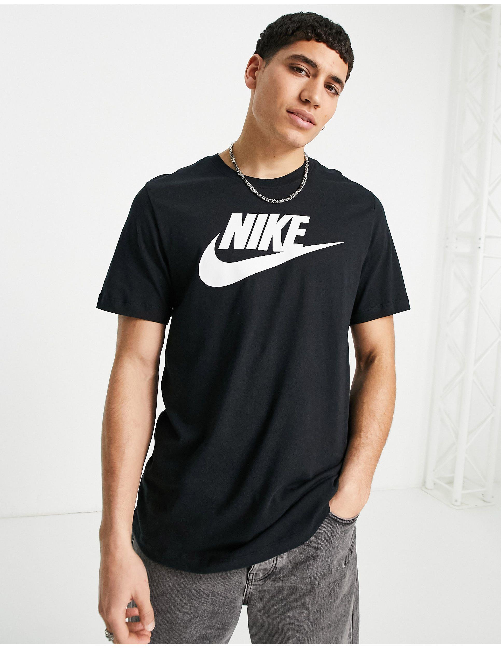 Nike Icon Futura Logo T-shirt in Black for Men | Lyst